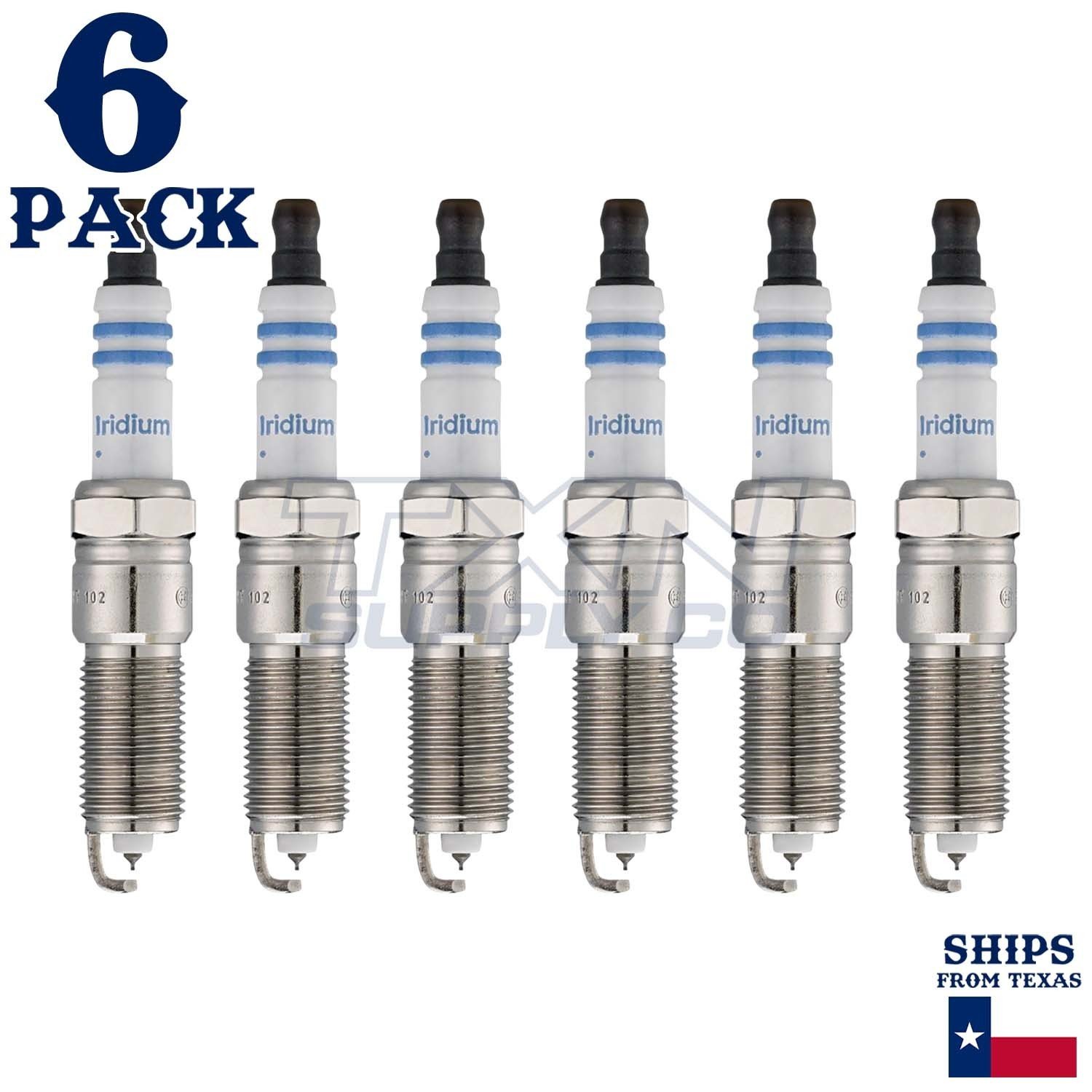 6 Pack Bosch 9654 HR9SII330X Double Iridium Spark Plugs
