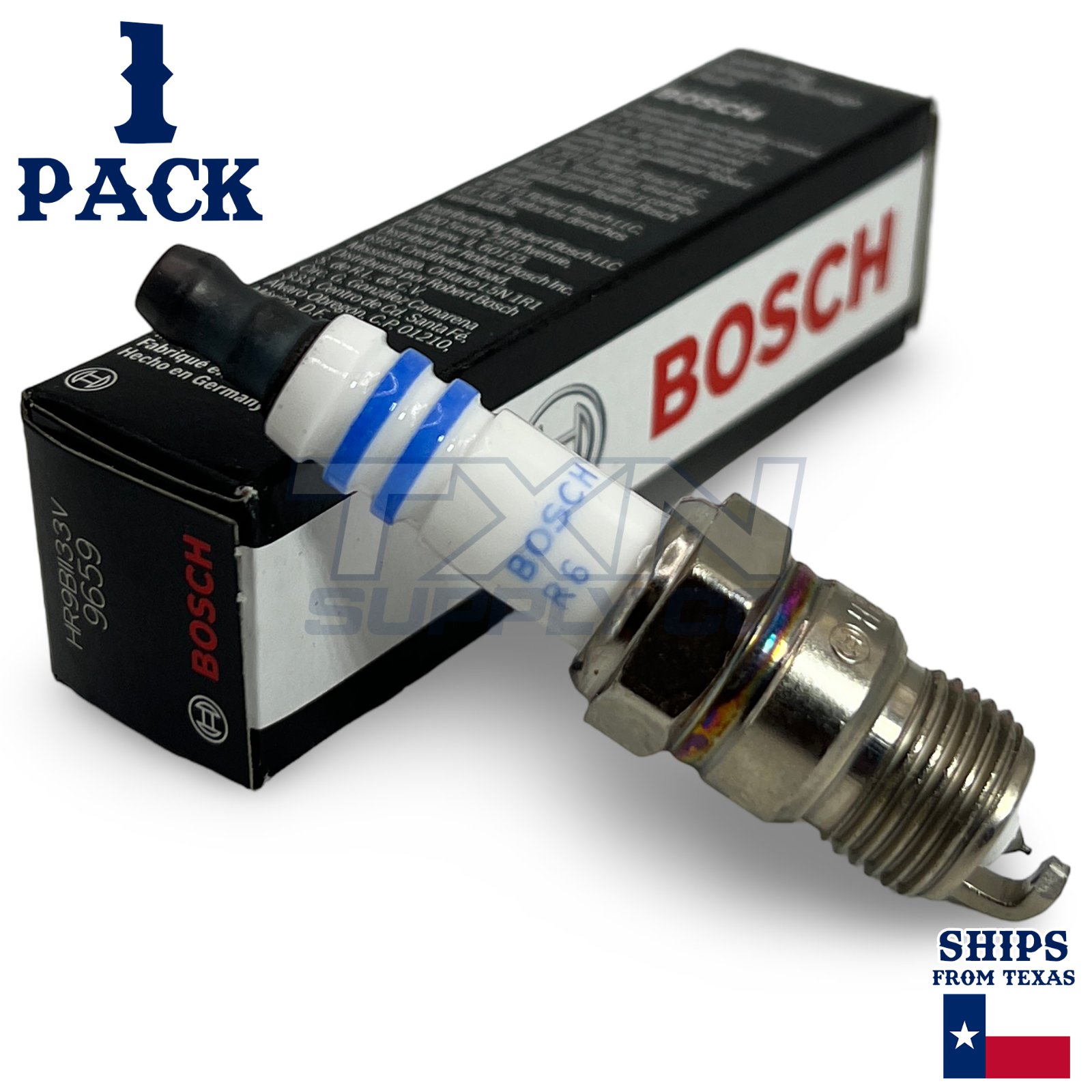 1 Pack Bosch 9659 Double Iridium Spark Plugs R6 - Image 1