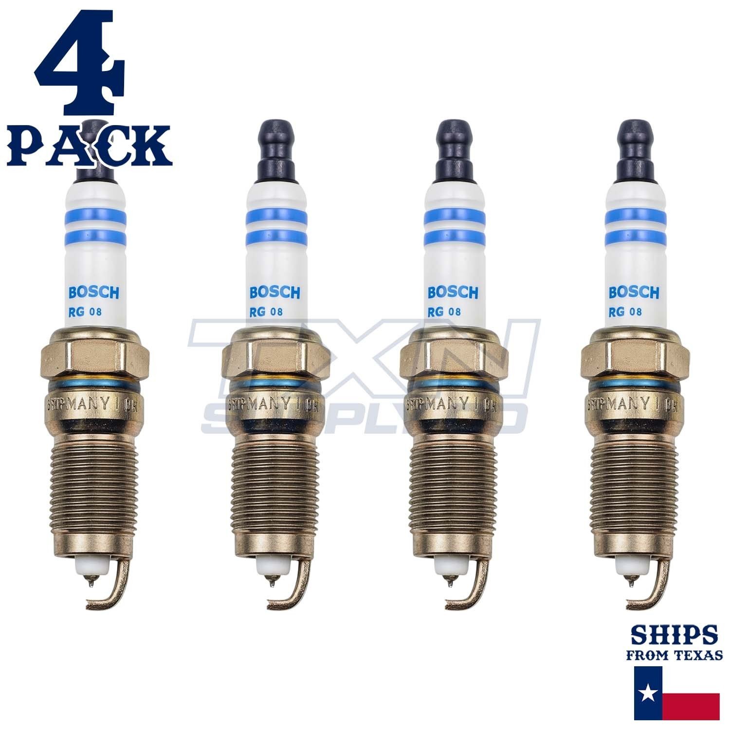 4 Pack Bosch 9660 HR8JII33V Double Iridium Spark Plugs - Image 1