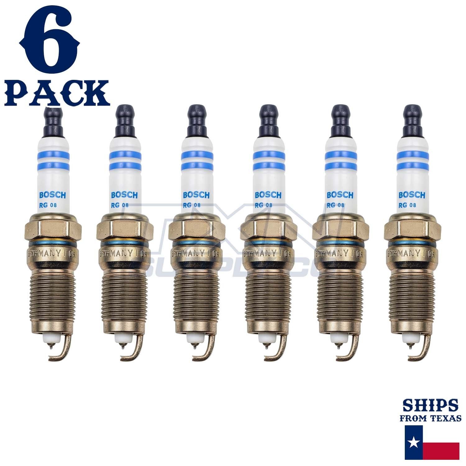 6 Pack Bosch 9660 HR8JII33V Double Iridium Spark Plugs