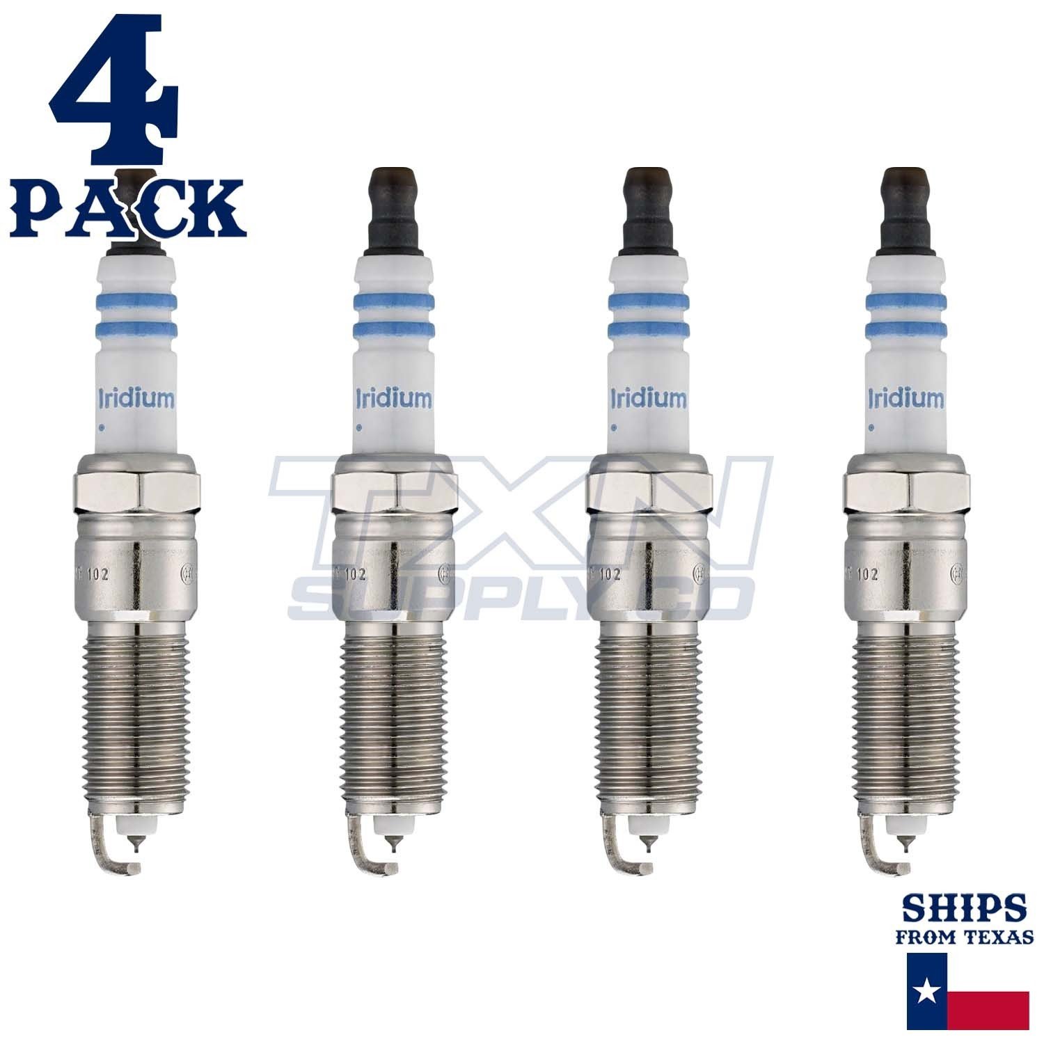 4 Pack Bosch 9661 HR8TII3302V Double Iridium Spark Plugs - Image 1