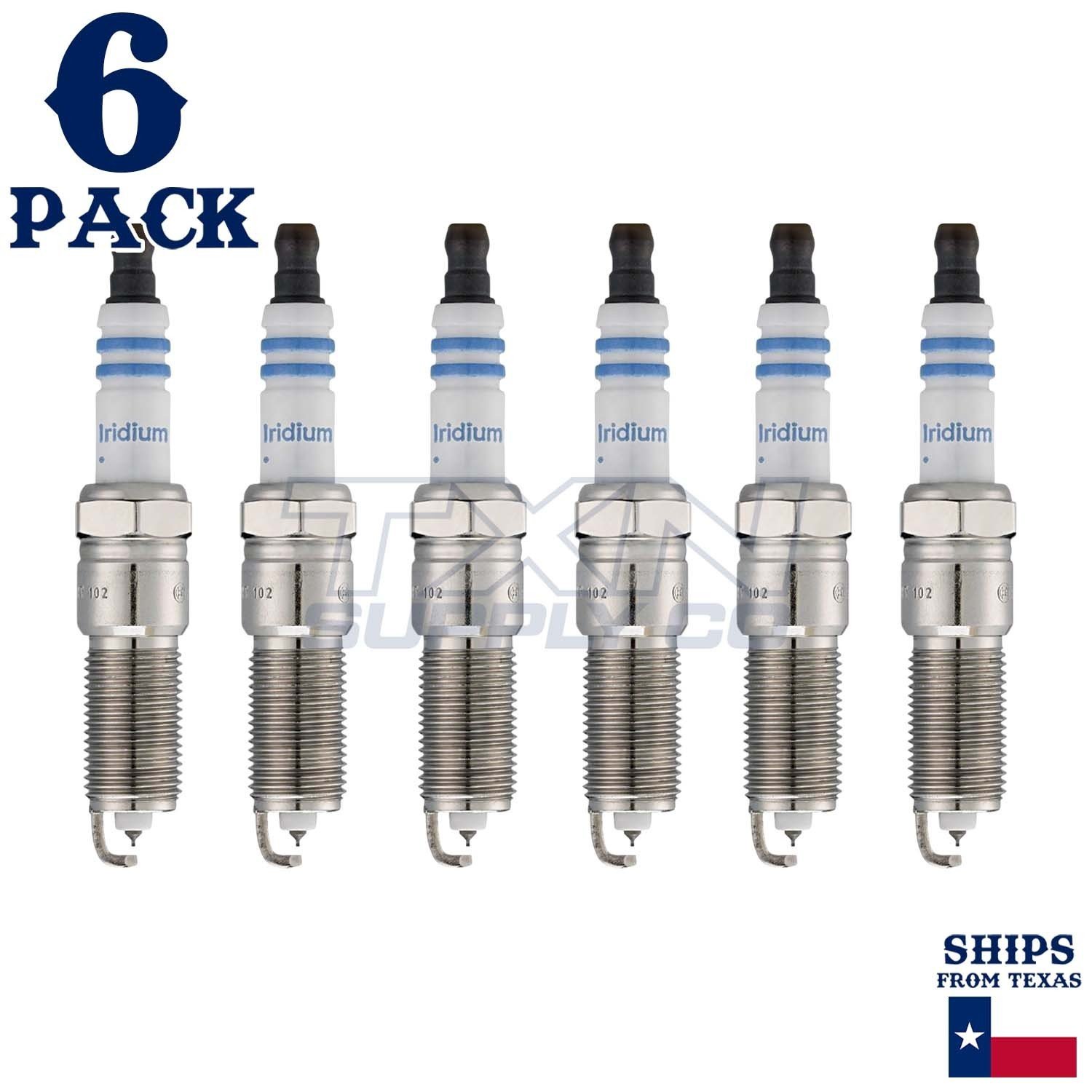 6 Pack Bosch 9661 HR8TII3302V Double Iridium Spark Plugs