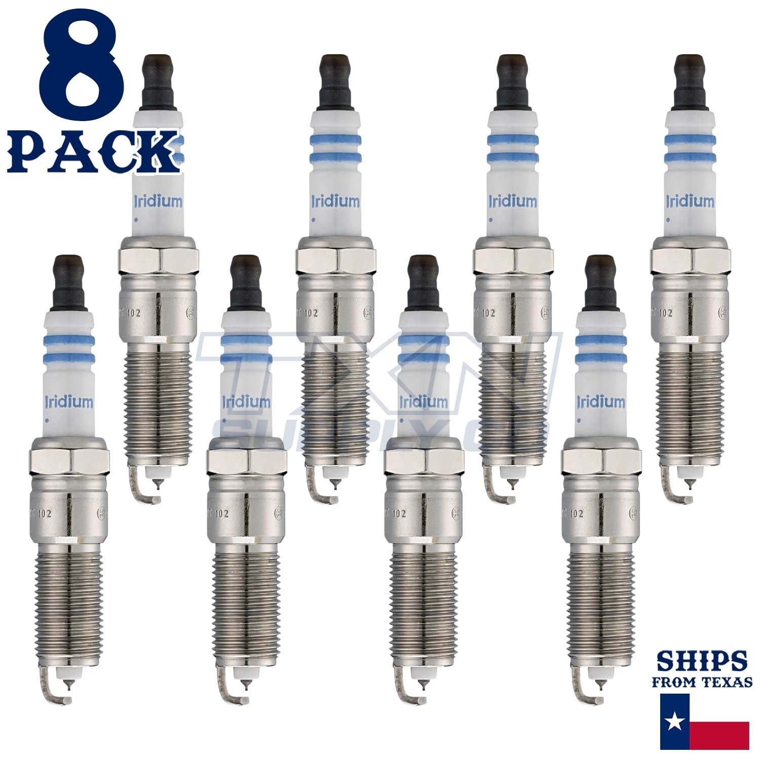 8 Pack Bosch 9661 HR8TII3302V Double Iridium Spark Plugs