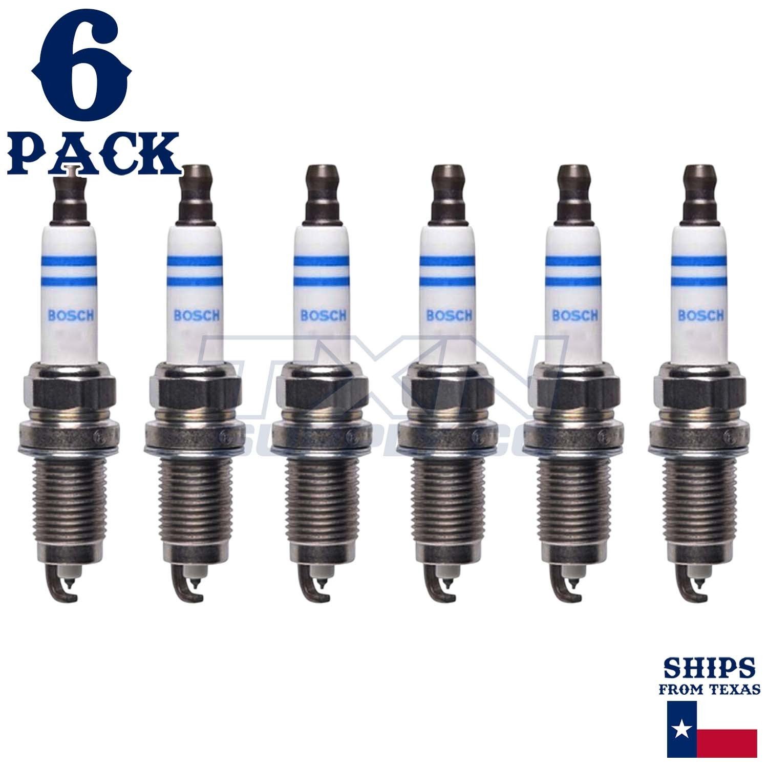 6 Pack Bosch FR6KI332S Double Iridium Spark Plugs