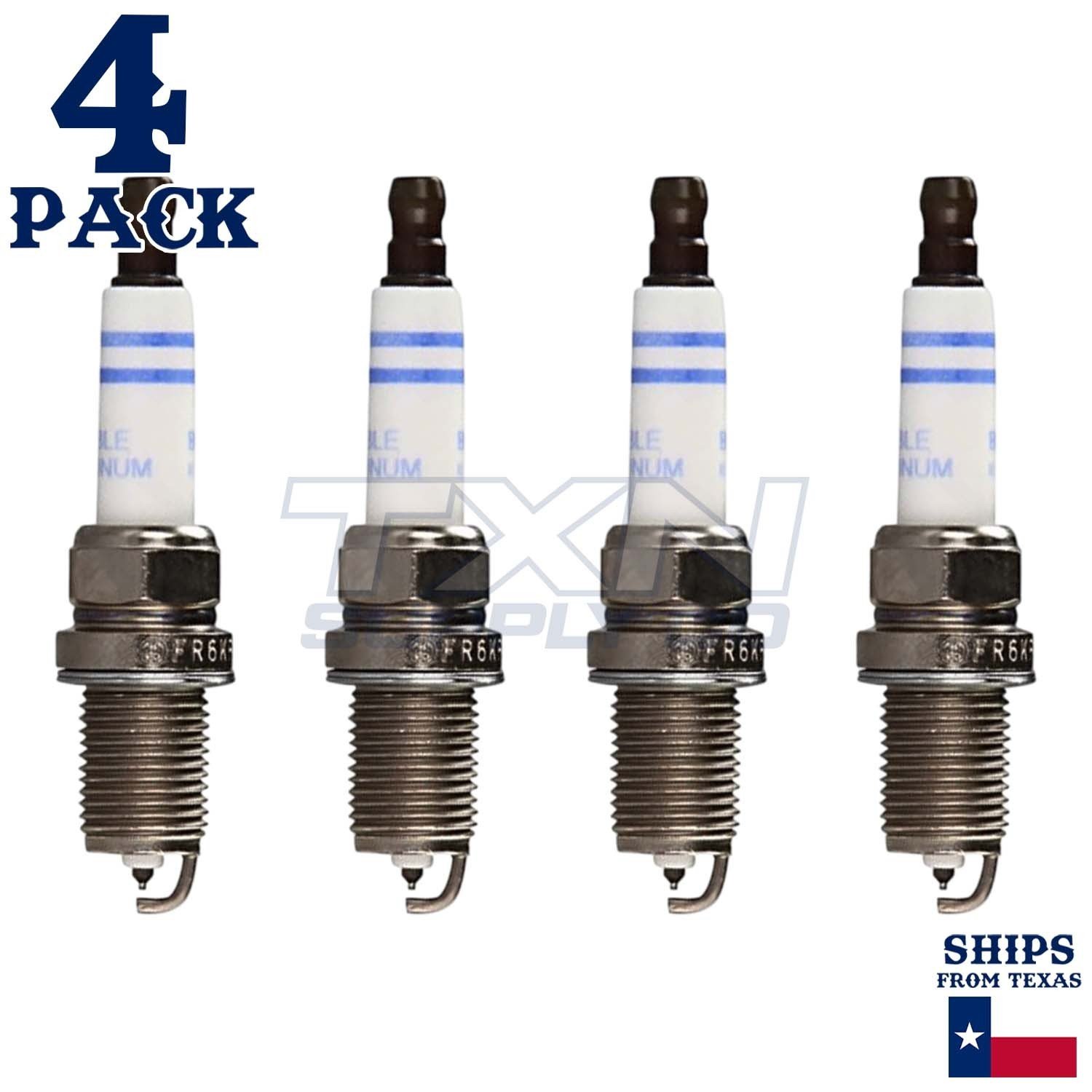 4 Pack Bosch FR6KPP332S Double Platinum Spark Plugs - Image 1