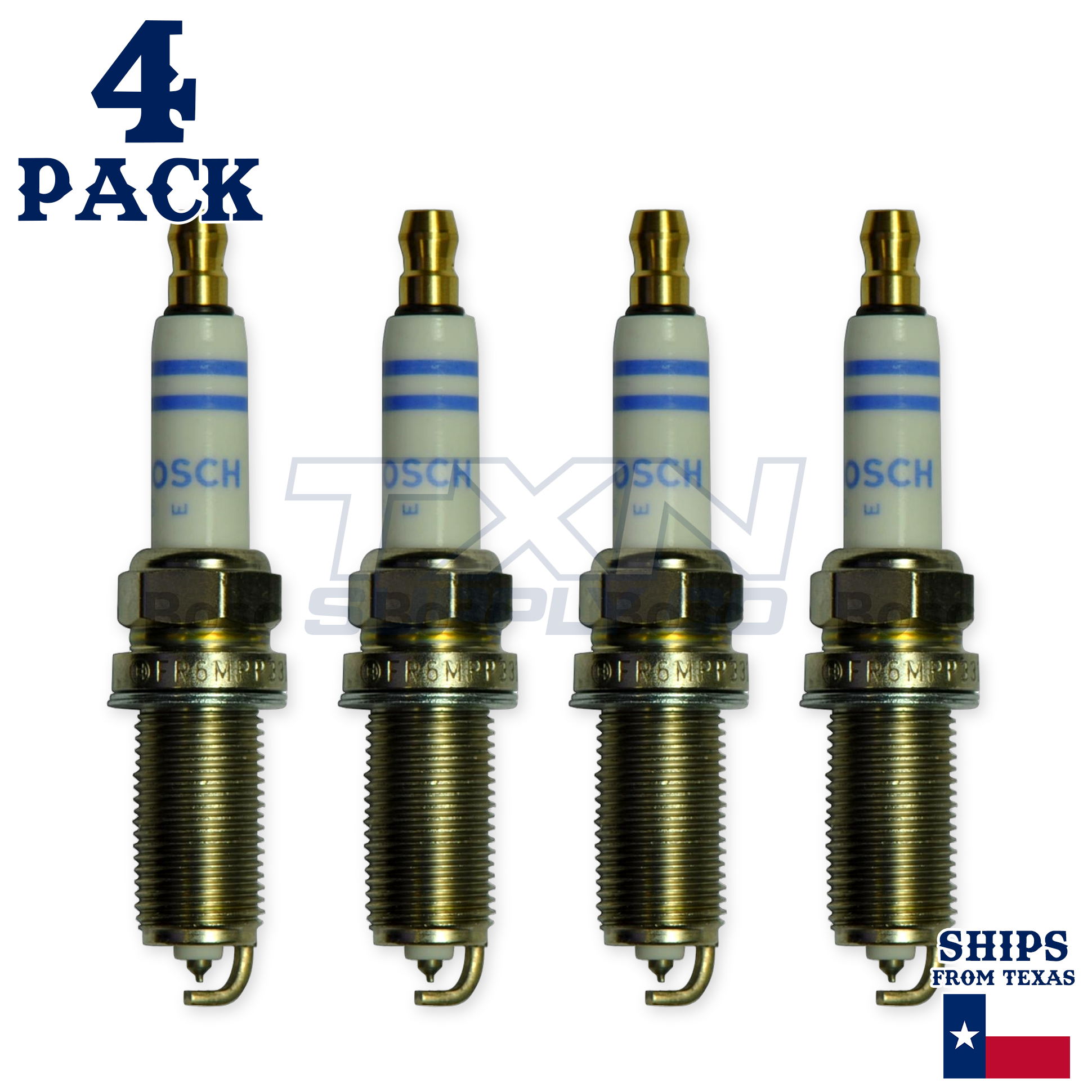 4 Pack Bosch FR6MPP332 Double Platinum Spark Plugs - Image 1
