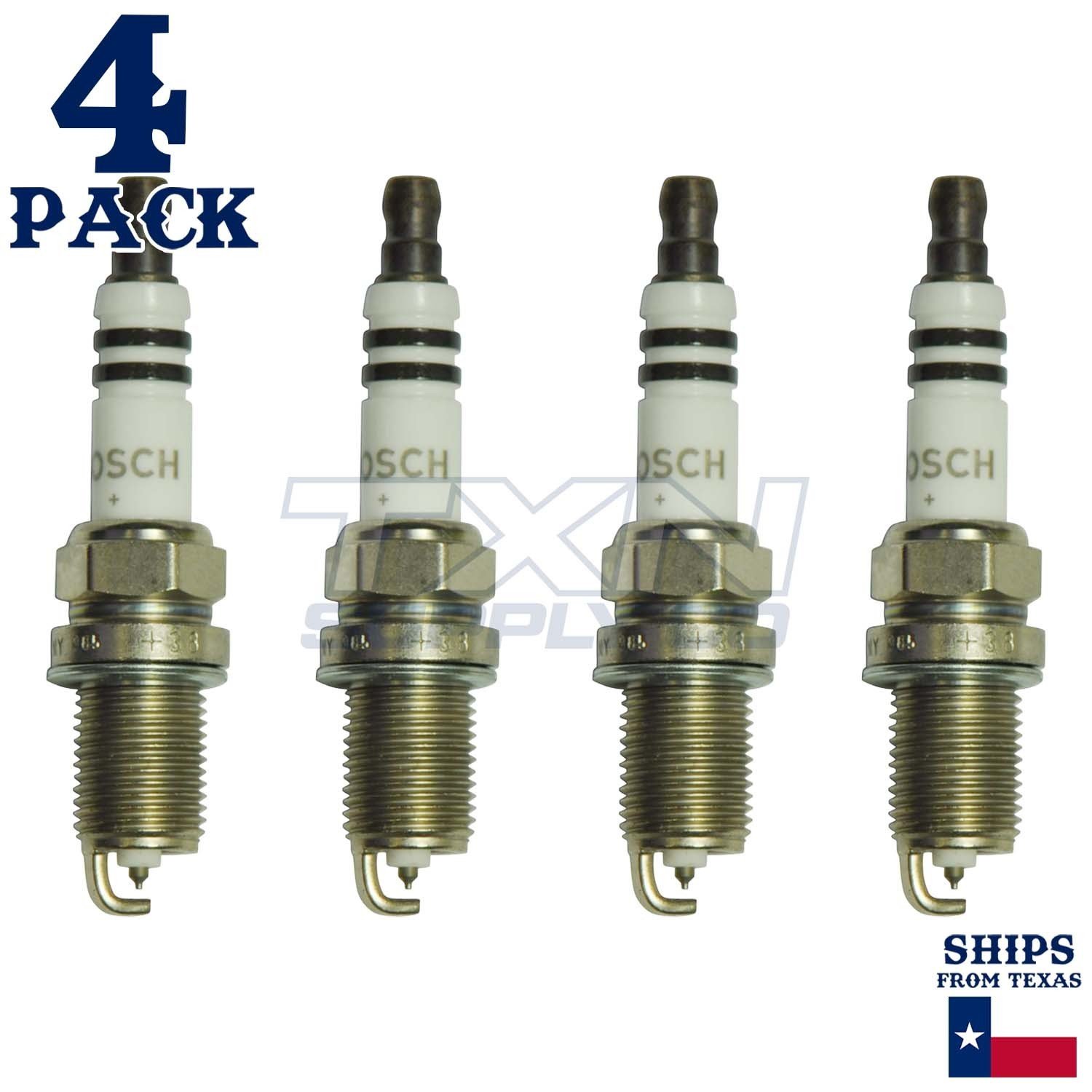4 Pack Bosch FR7KPP33U+ Double Platinum Spark Plugs - Image 1