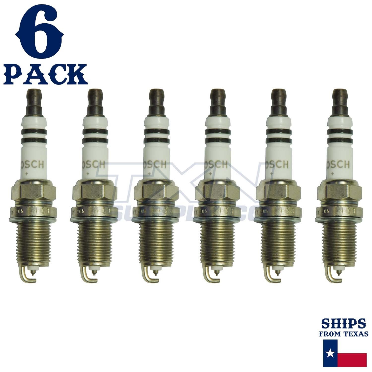 6 Pack Bosch FR7KPP33U+ Double Platinum Spark Plugs - Image 1