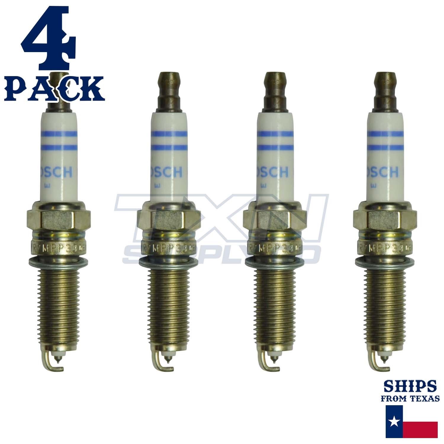 4 Pack Bosch YR7MPP33 Double Platinum Spark Plugs - Image 1
