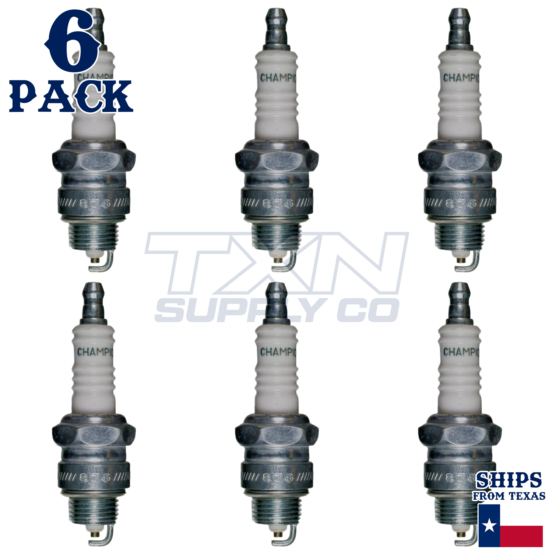 Champion 10 Spark Plugs 6 Pack - Image 1