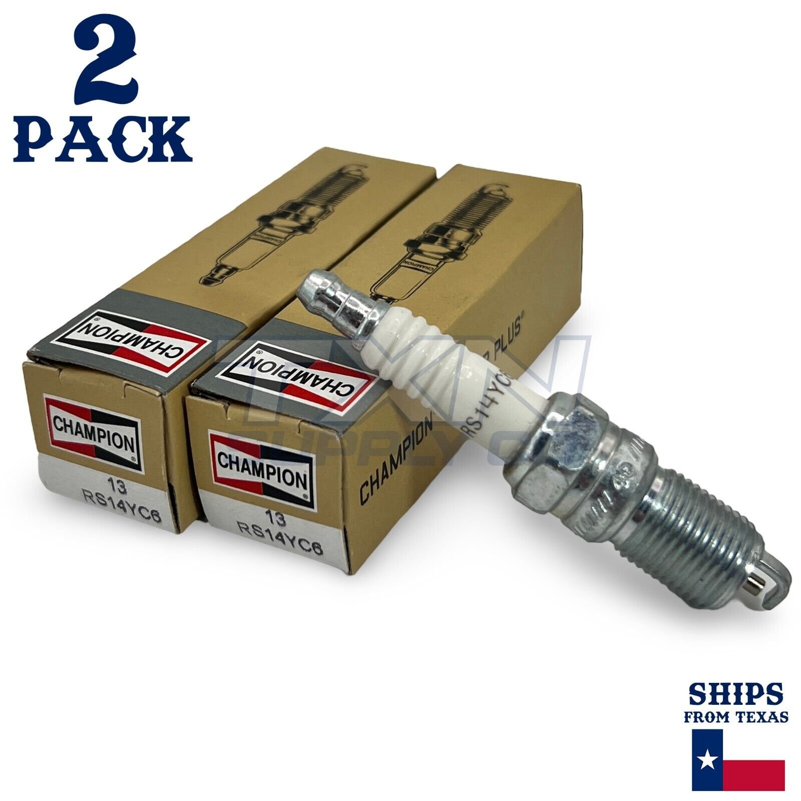 Champion 13 Copper Plus Spark Plug RS14YC6 - 2 Pack - Image 1