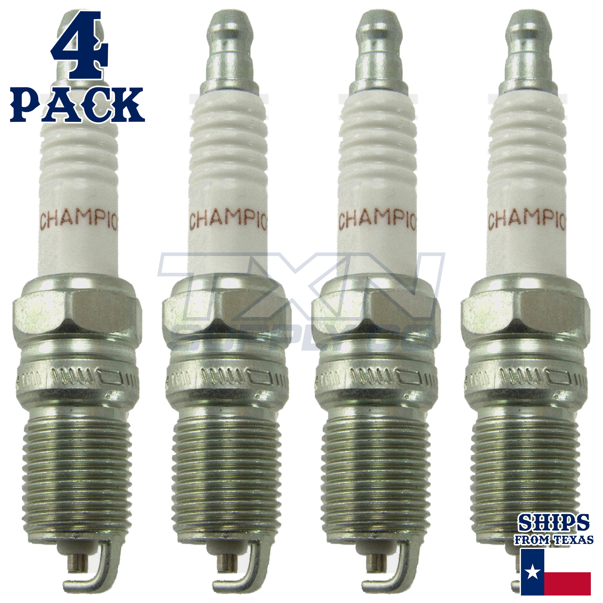 4 Pack Champion Copper Plus Spark Plugs for 1998 Chevrolet S10 2.2L L4 - Image 2
