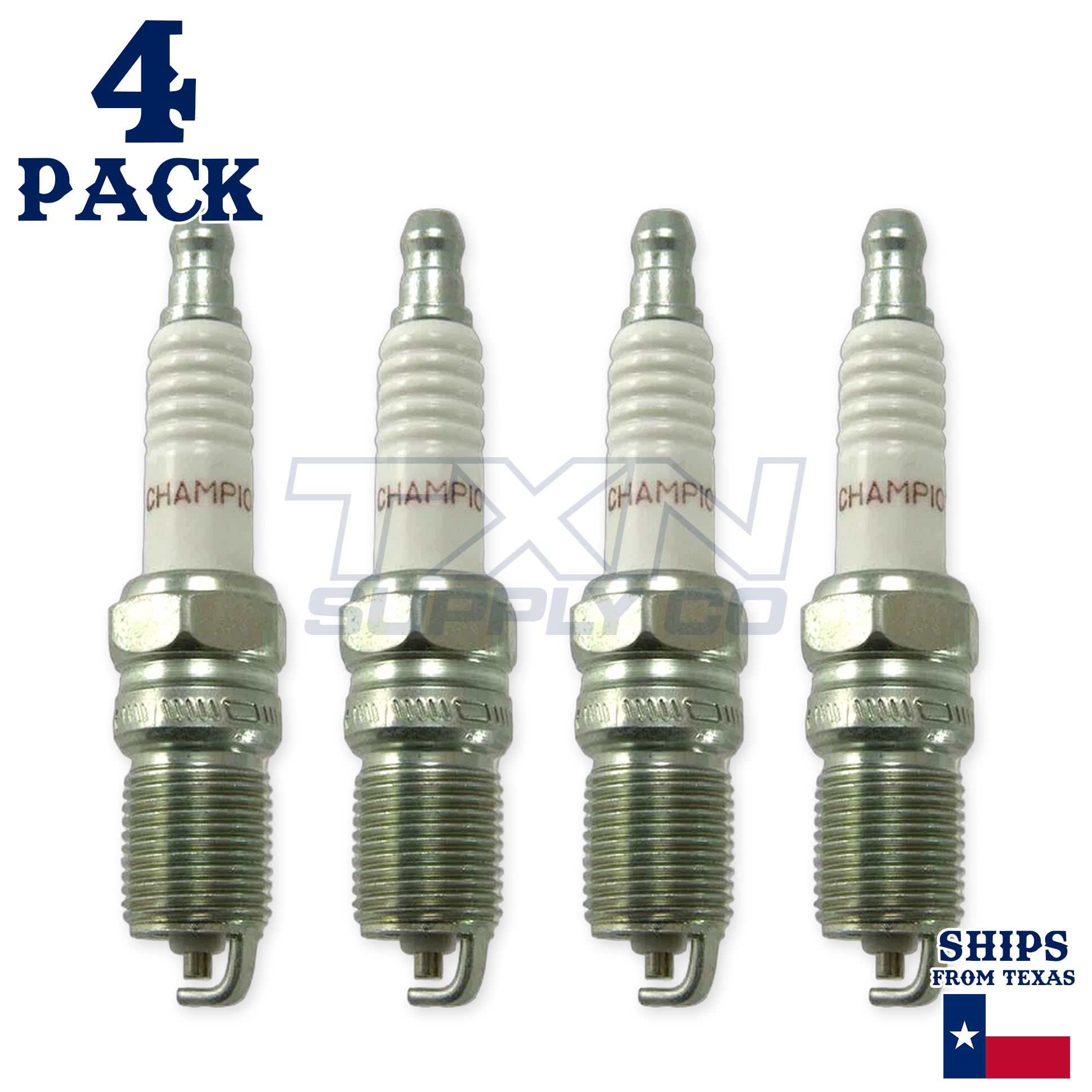 4 pc Champion 13 Copper Plus Spark Plugs for 41-600 41-601 41-606 7980 7982 82300320 AGSF42C6 AWRF32-5 HR8DCX HR9DCY HR9LCX R42CLTS6 R42LTS6 R43NTS6 R44LTS6 R44LTS6K R45LTS6 R45LTS6K RS14YC6 - Image 2