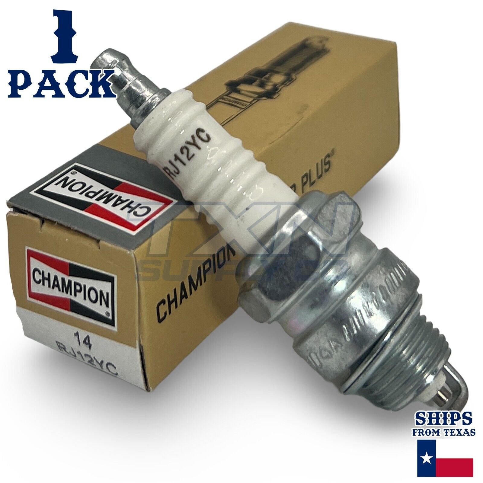 Champion Copper Plus 14 Spark Plug RJ12YC - 1 Pack - Image 1