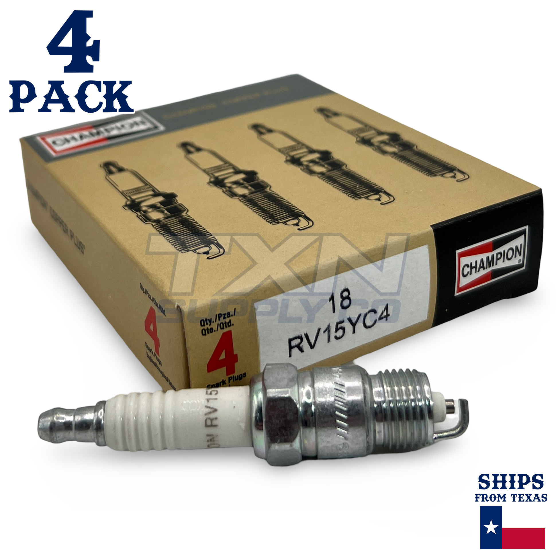 Champion Copper Plus 18 Spark Plug (Carton of 4) - Image 1