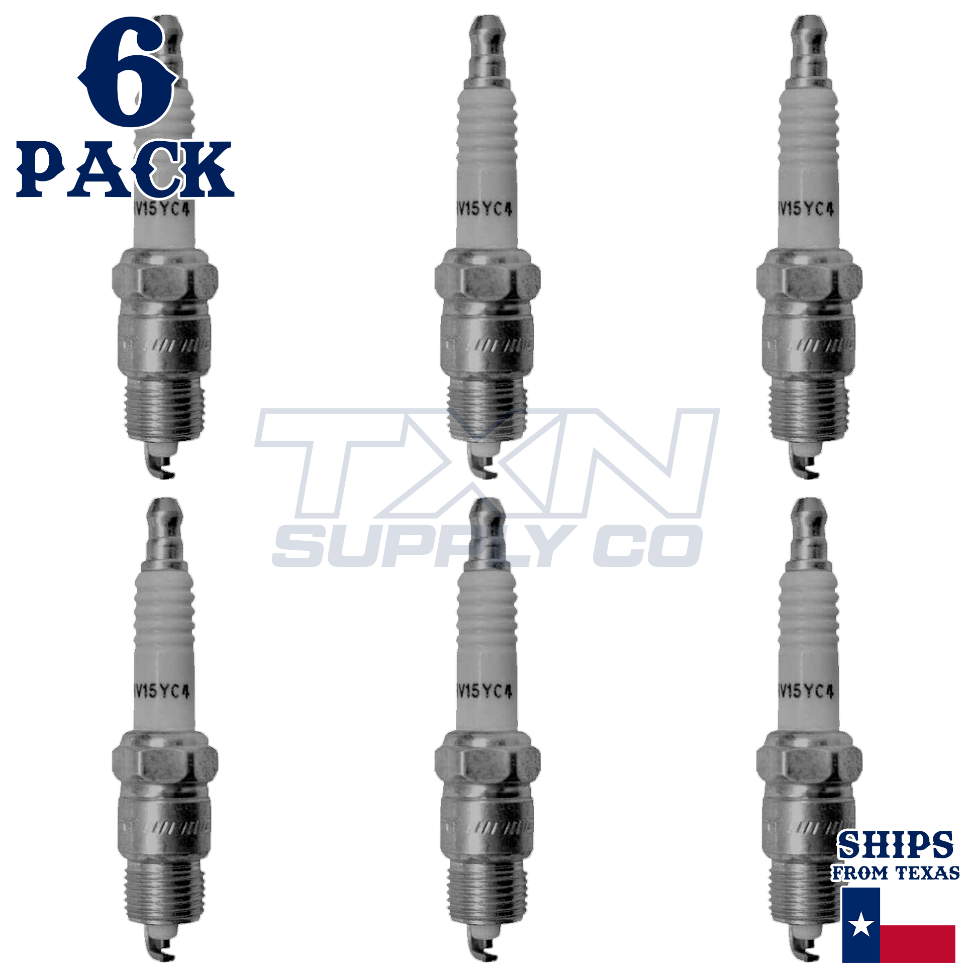 Champion 18 Spark Plugs 6 Pack - Image 1