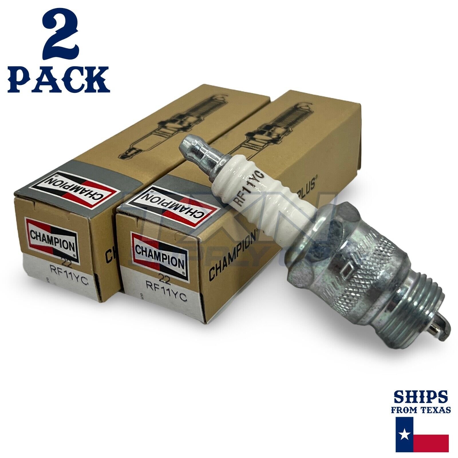 Champion 22 Copper Plus Spark Plugs RF11YC - 2 Pack - Image 1