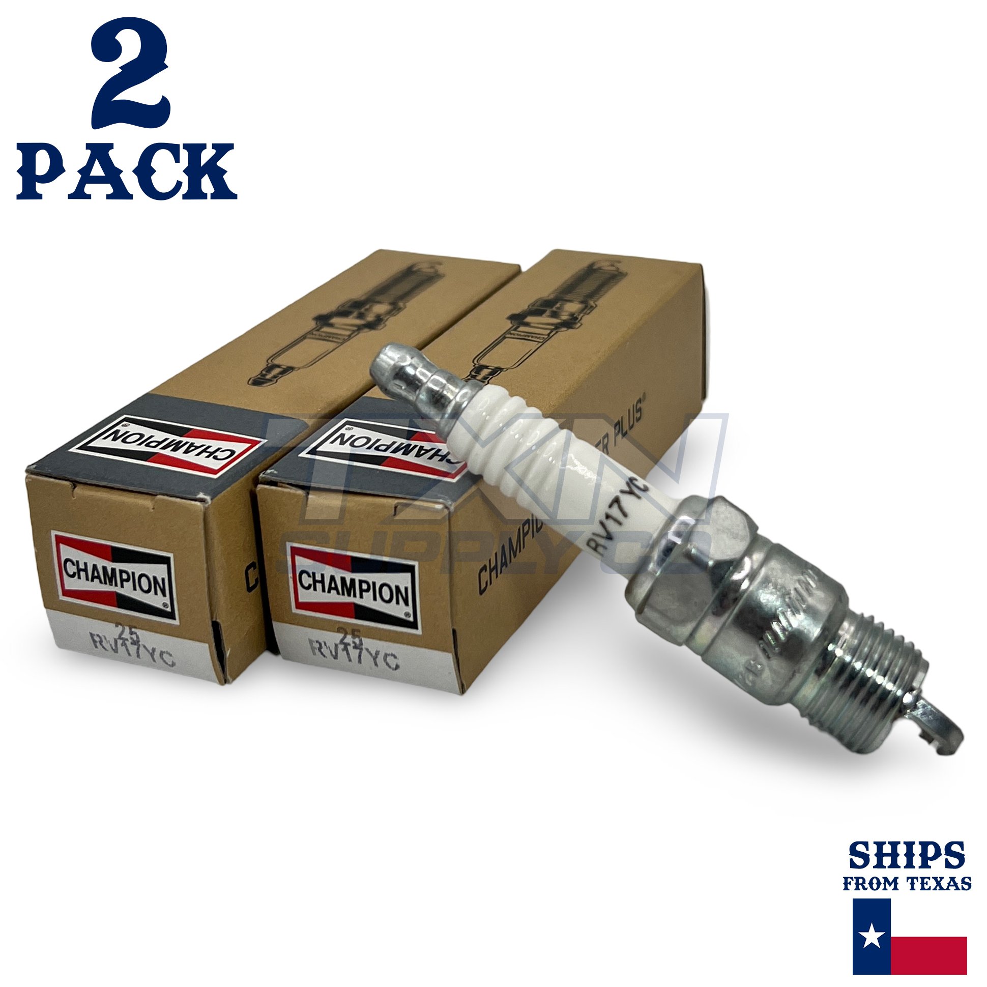 Champion 25 RV17YC Lawn & Garden Equipment Engine Spark - 2 Pack