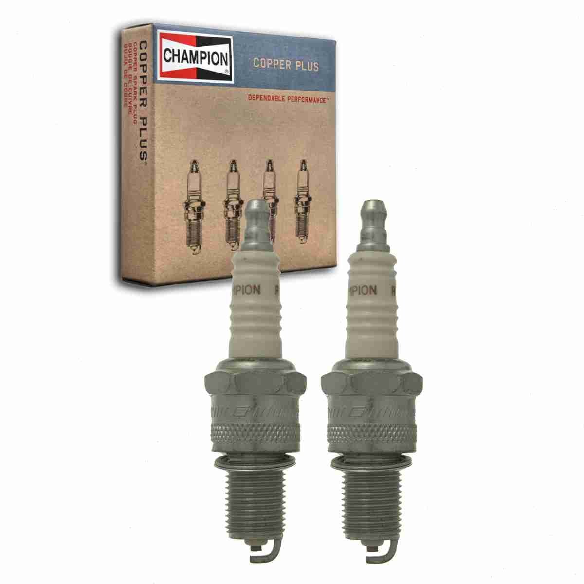 2 pc Champion 300 Copper Plus Spark Plugs for 14G22 2W9486 4106122 42XLS 77-315-1 AG22 AG22-4 AG22C BP6EK BP6EKA BP6ES BP6ES11 BP6ET BP6EV BP6EY BU8ET F6TC N9YC RTC3812 W17EWU W20EPU W20EPZU W20ETS - Image 1