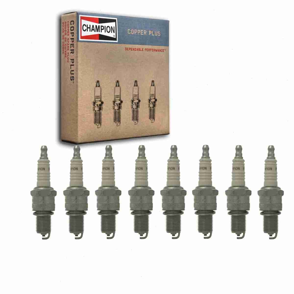 8 pc Champion 300 Copper Plus Spark Plugs for 14G22 2W9486 4106122 42XLS 77-315-1 AG22 AG22-4 AG22C BP6EK BP6EKA BP6ES BP6ES11 BP6ET BP6EV BP6EY BU8ET F6TC N9YC RTC3812 W17EWU W20EPU W20EPZU W20ETS - Image 1