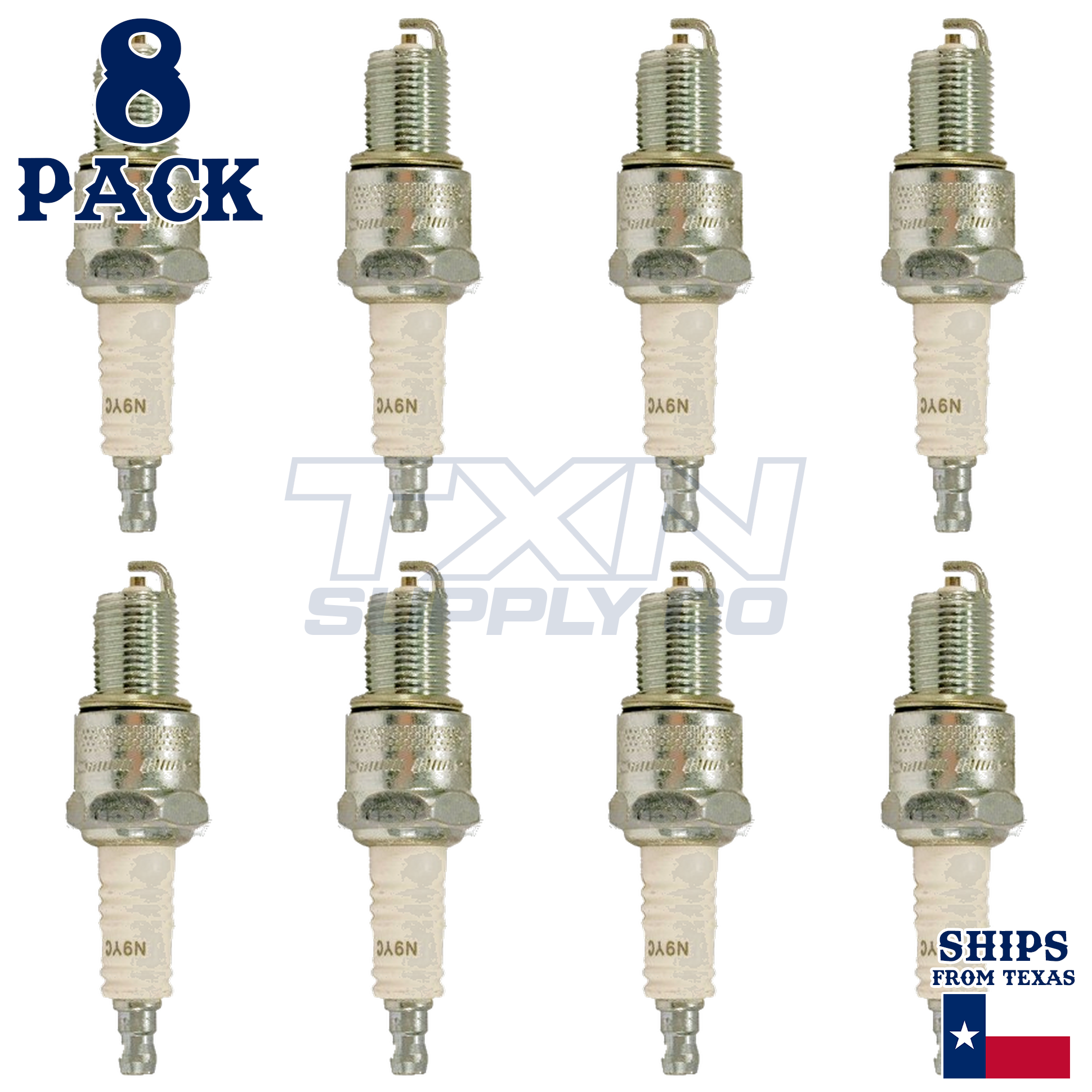 Champion 300 Copper Spark Plug N9YC - 8 Pack - Image 1