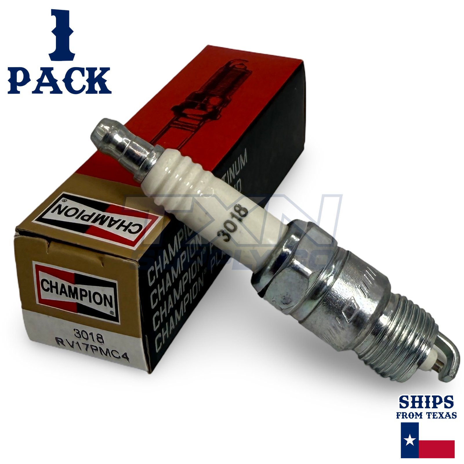 Champion 3018 Platinum Spark Plugs RV17PMC4 - 1 Pack - Image 1