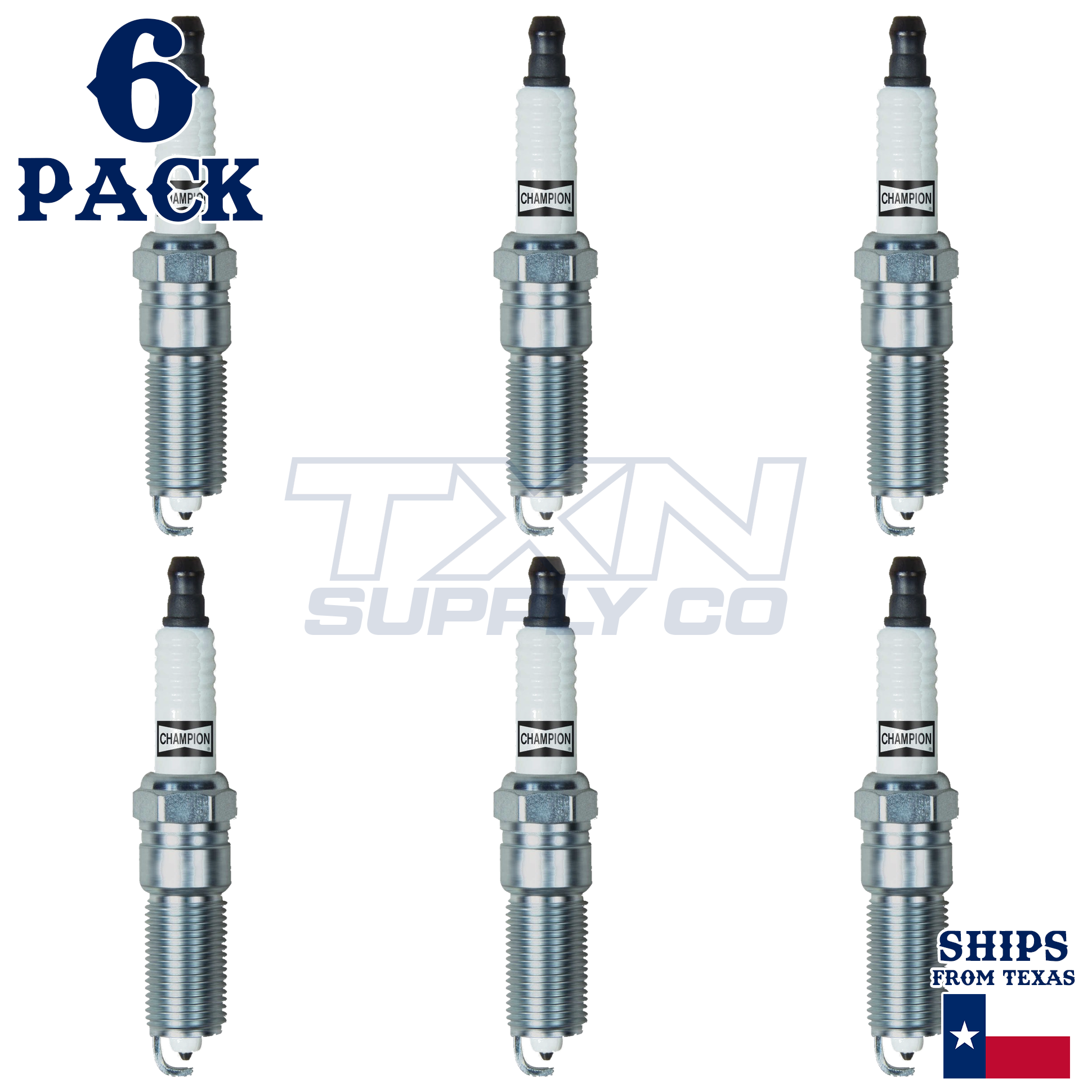 Champion 3032 Platinum Spark Plugs RE10PMC5 - 6 Pack - Image 1