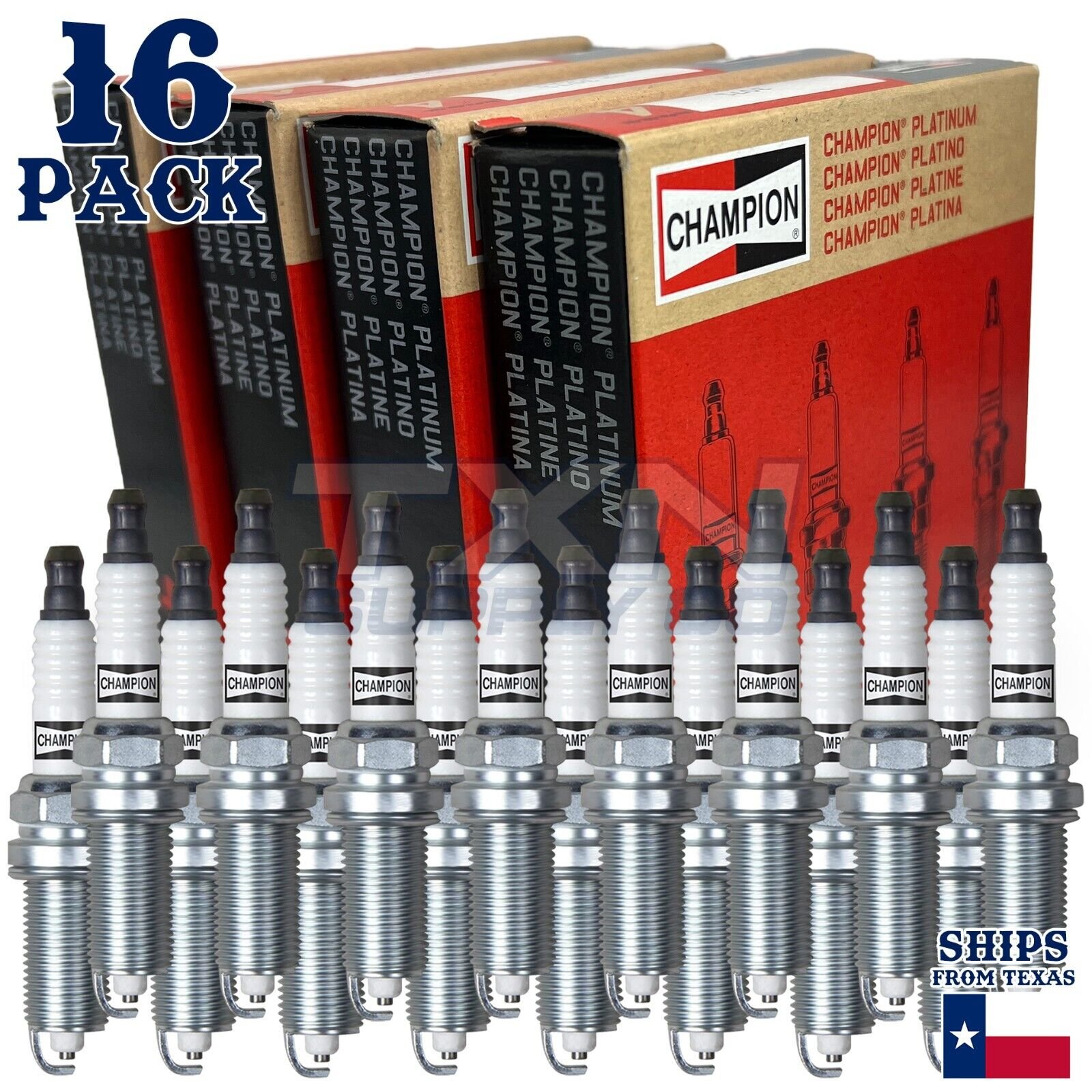 16 Pack Champion Platinum Spark Plugs for 2000-2006 Mercedes-Benz CL500 5.0L - Image 1