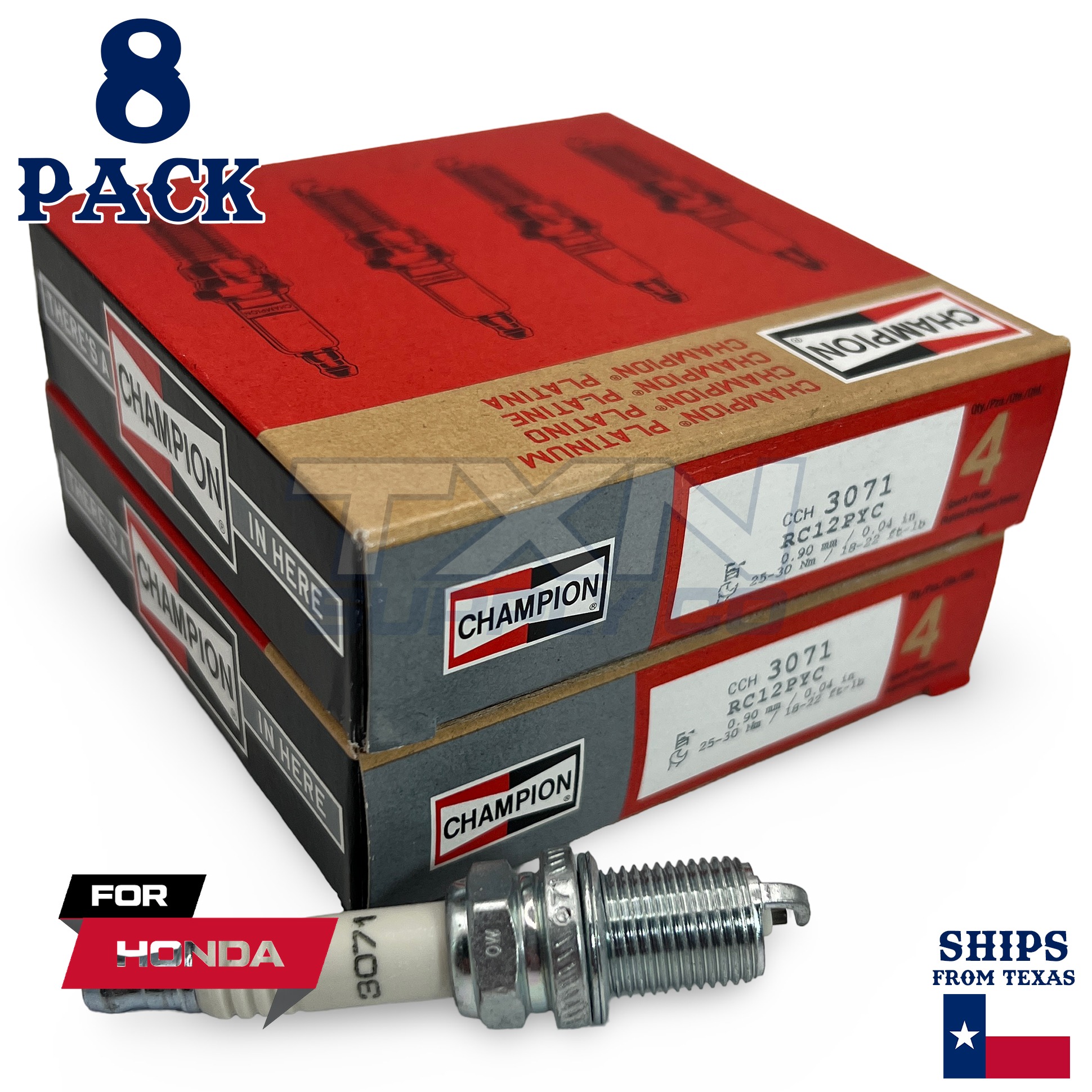 8 Pack Champion Platinum Spark Plugs for 2003-2005 Honda Civic 1.3L L4 - Image 1