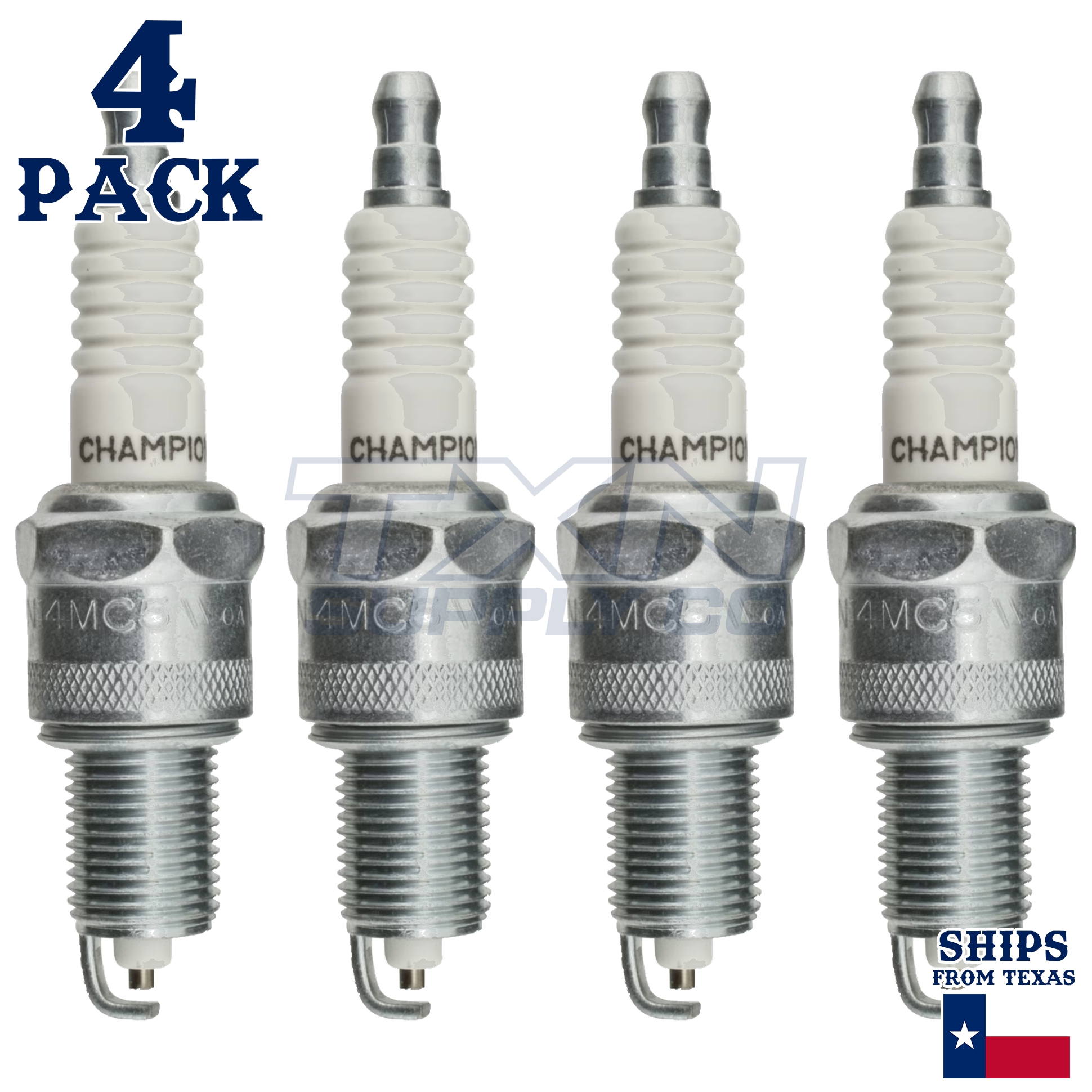 4 Pack Champion Copper Plus Spark Plugs for 1993 Asuna SE 1.6L L4 - Image 2
