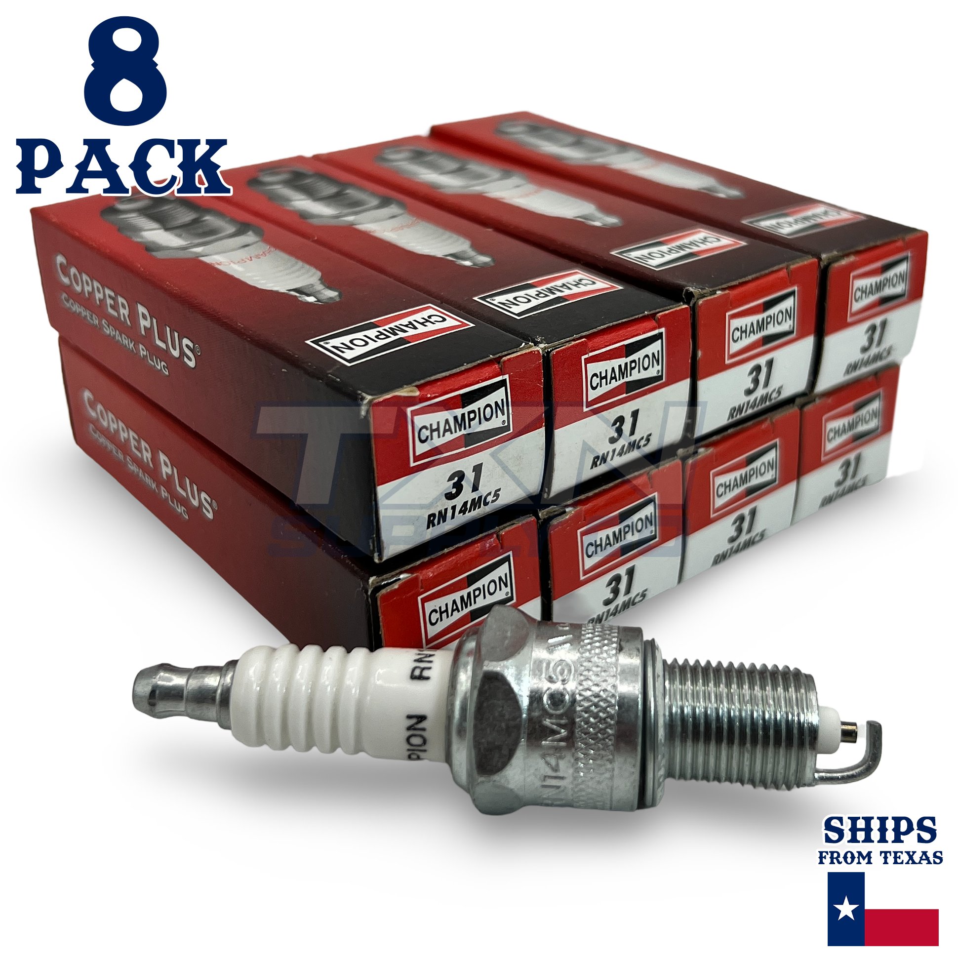 Champion 31 Copper Plus Spark Plugs RN14MC5- 8 Pack