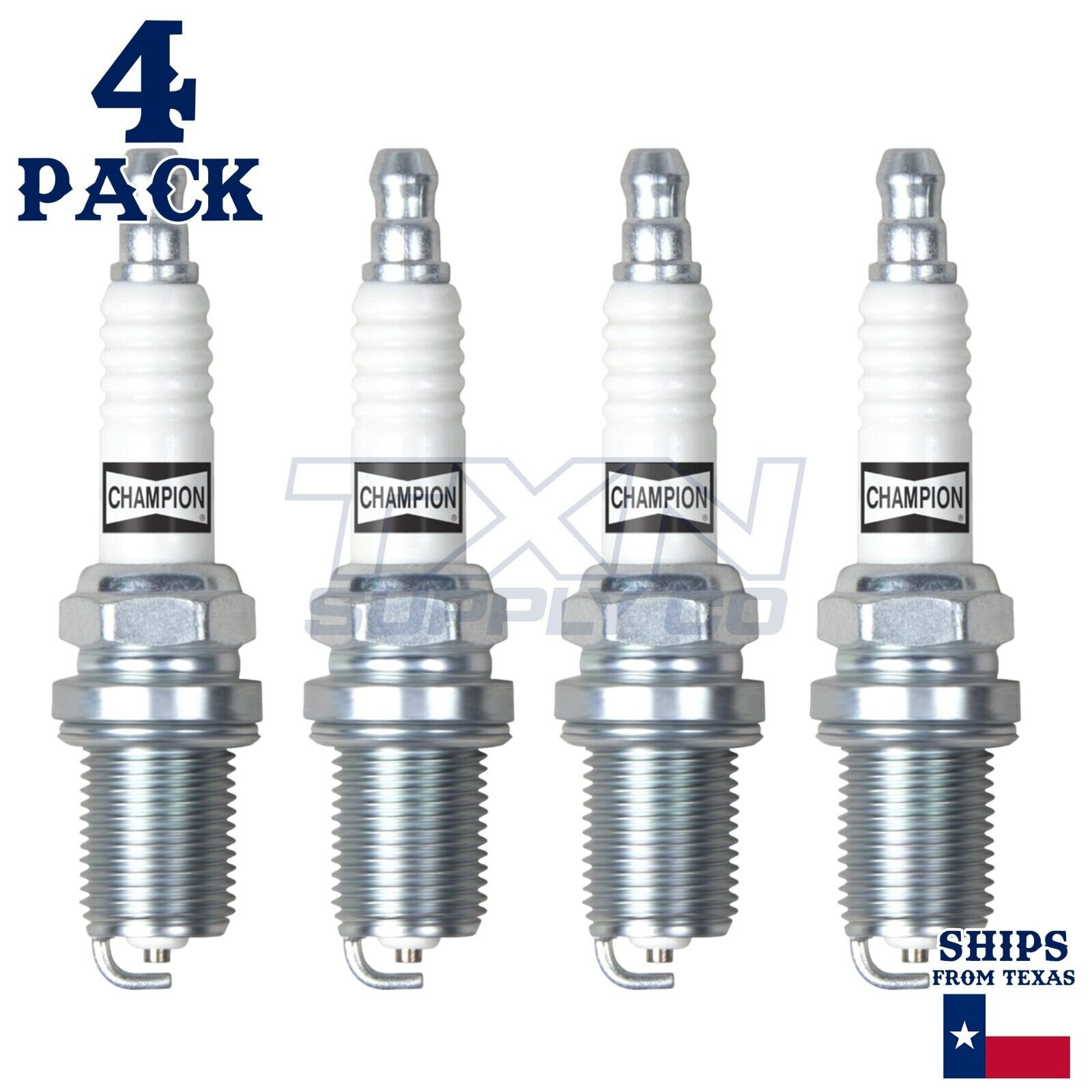 4 Pack Champion Copper Plus Spark Plugs for 1995-1999 Toyota Paseo 1.5L L4 - Image 2