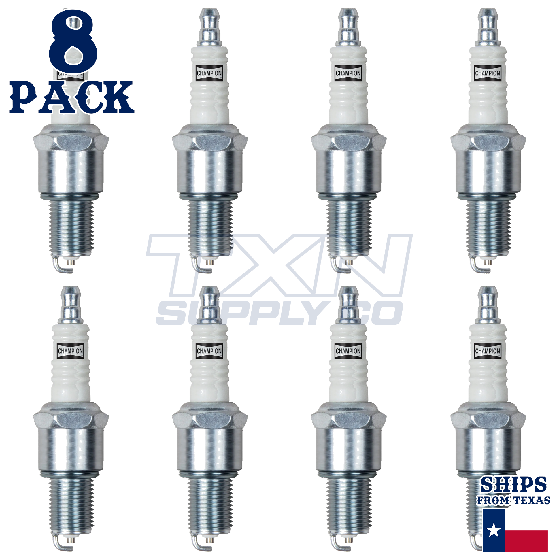 8 Pack Champion Copper Plus Spark Plugs for 2003-2004 Land Rover Discovery - Image 2