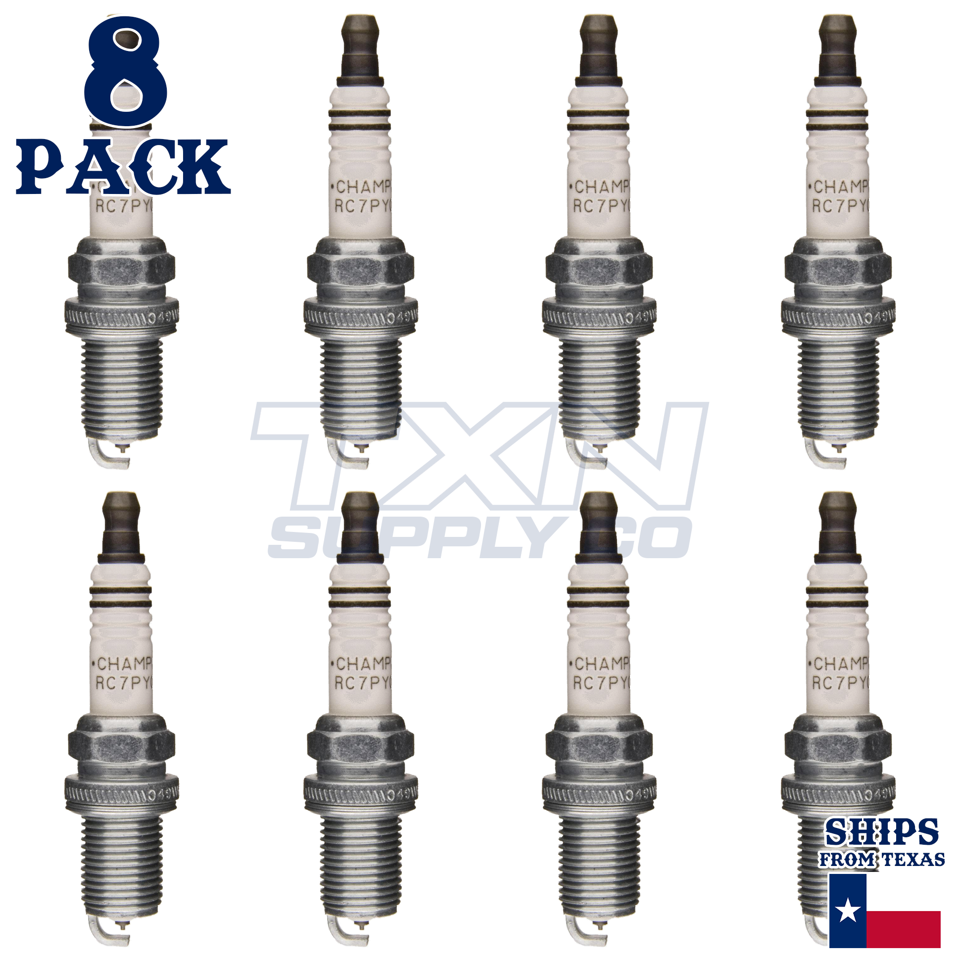 Champion 3340 Platinum Spark Plugs RC7PYCB4 - 8 Pack - Image 2