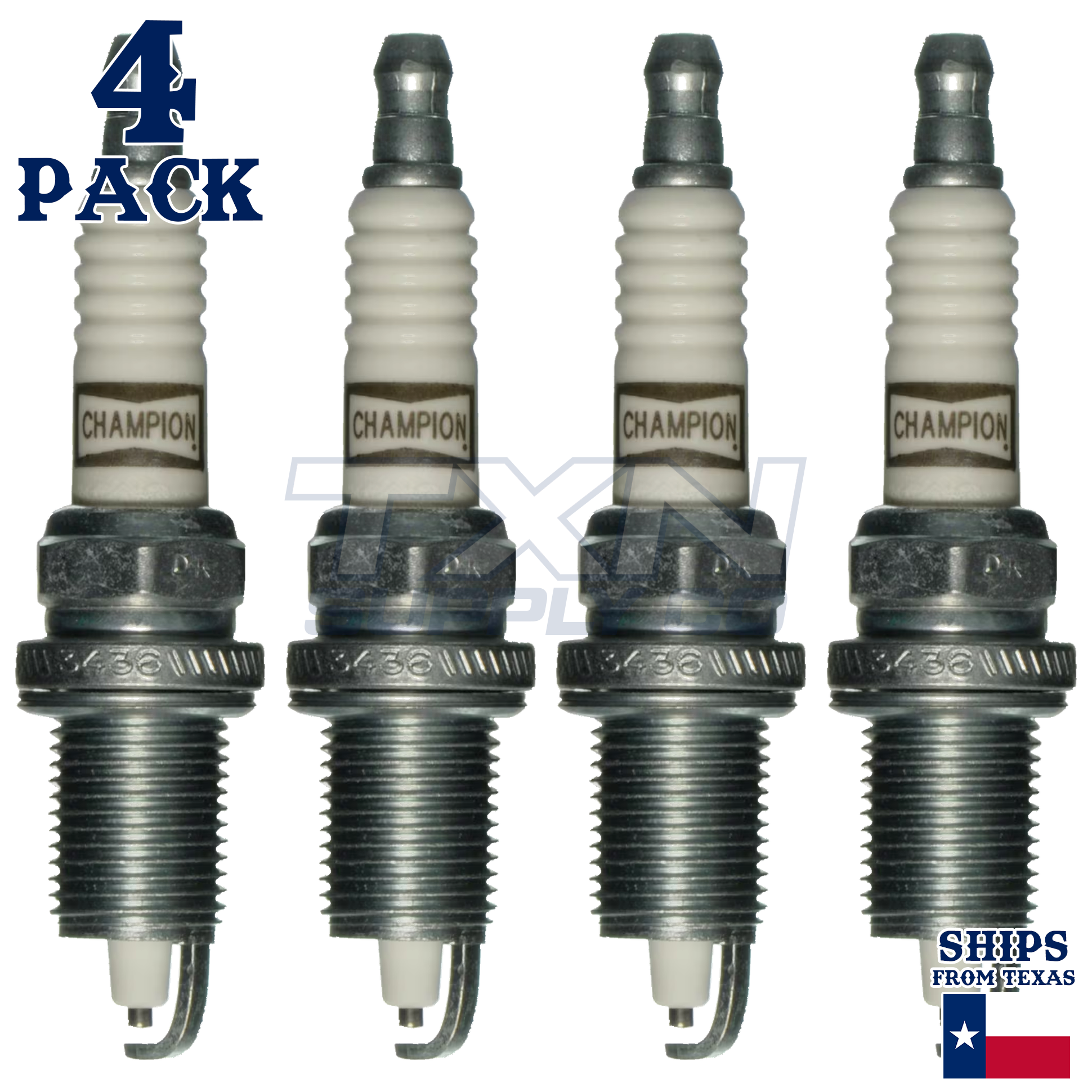 Champion 3436 Platinum Spark Plugs RC12LC4 - 4 Pack - Image 2
