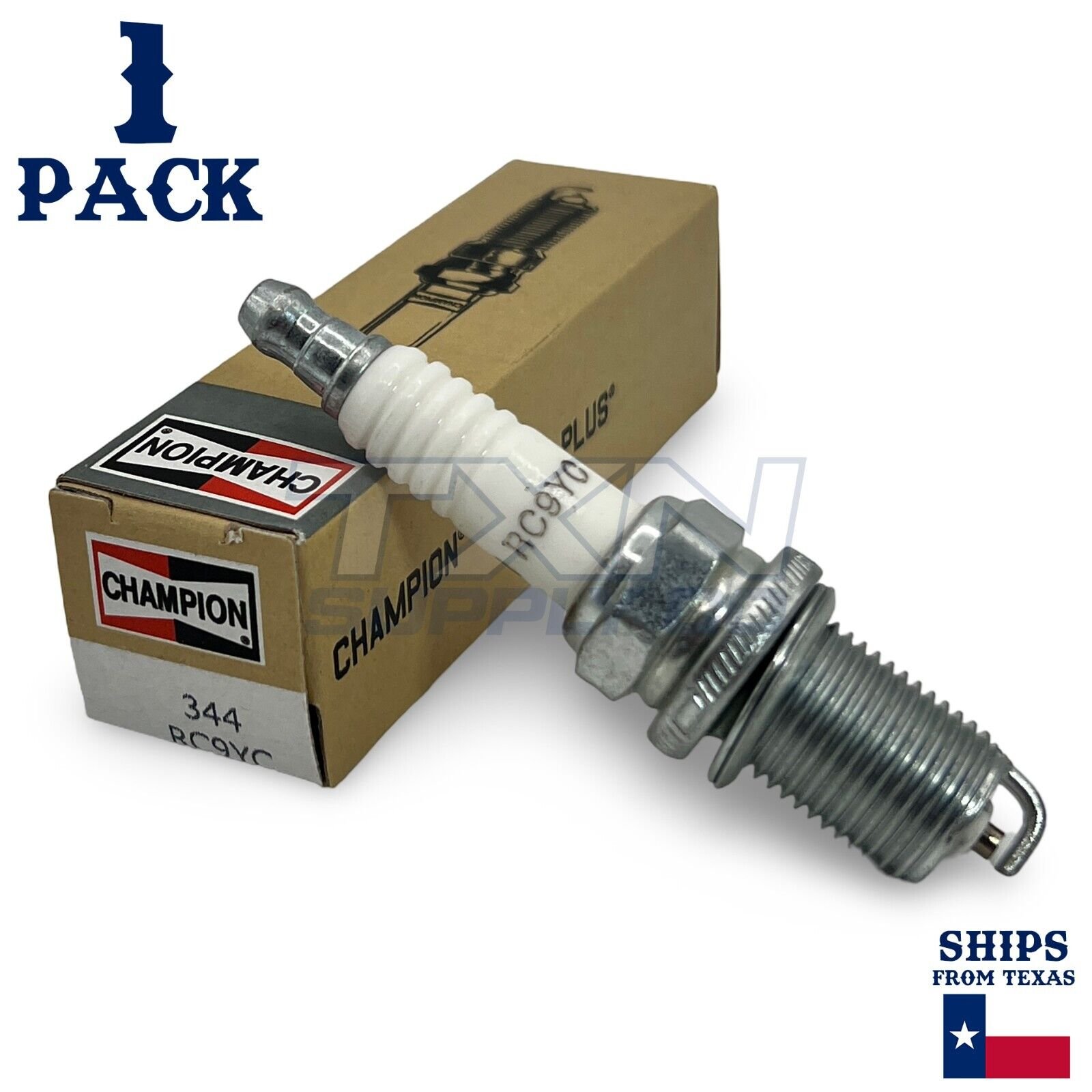Champion 344 Spark Plug RC9YC - 1 Pack - Image 1