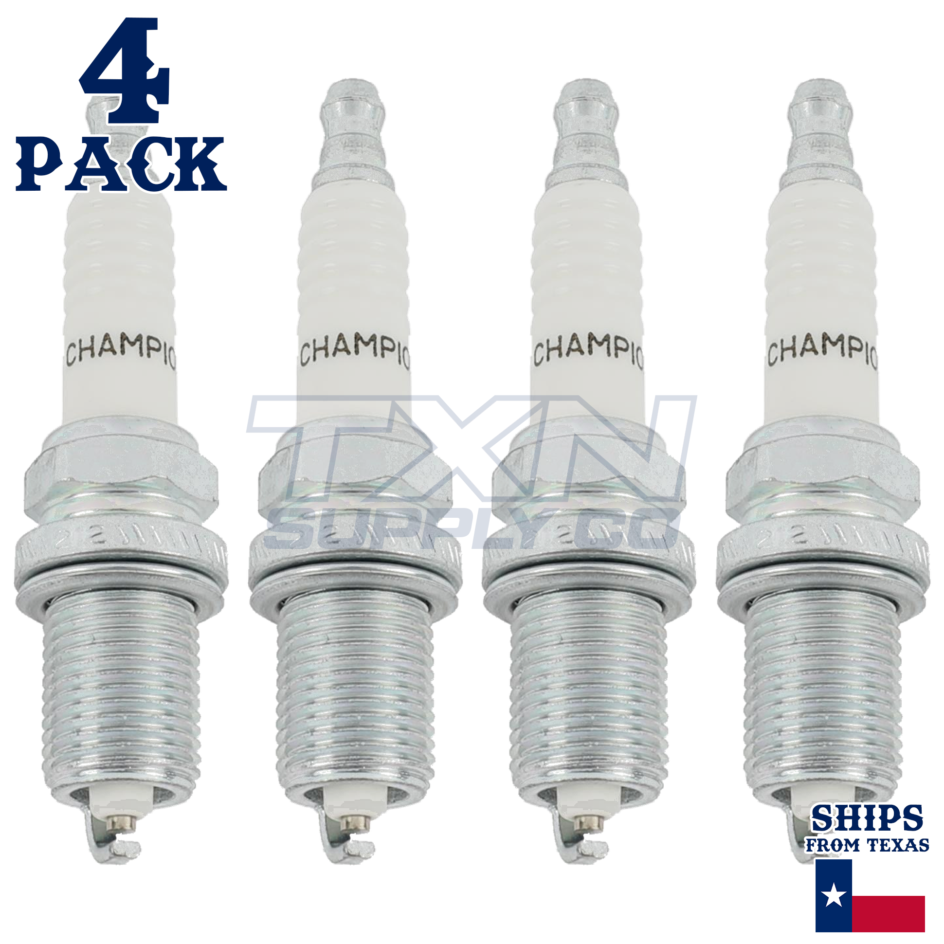 4 Pack Champion Copper Plus Spark Plugs for 2000-2006 Audi TT 1.8L L4 - Image 2