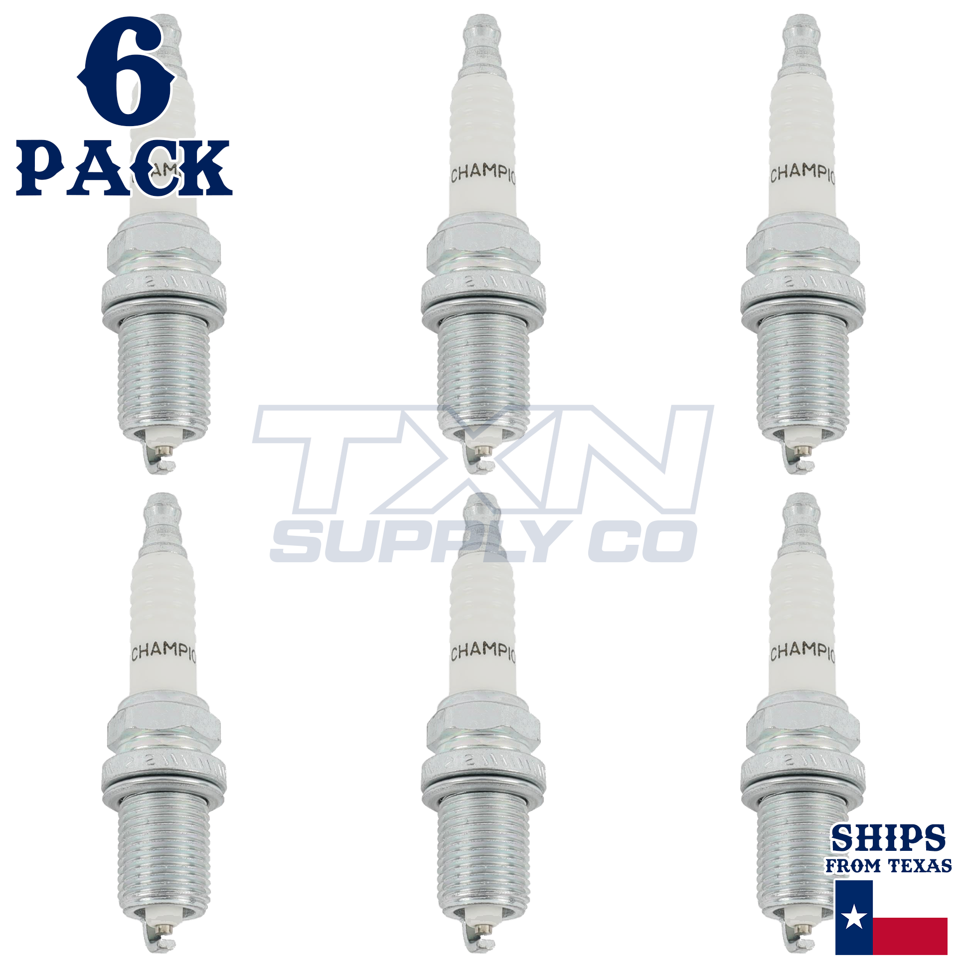 6 Pack Champion Copper Plus Spark Plugs for 2011 Porsche 911 3.6L H6 - Image 2