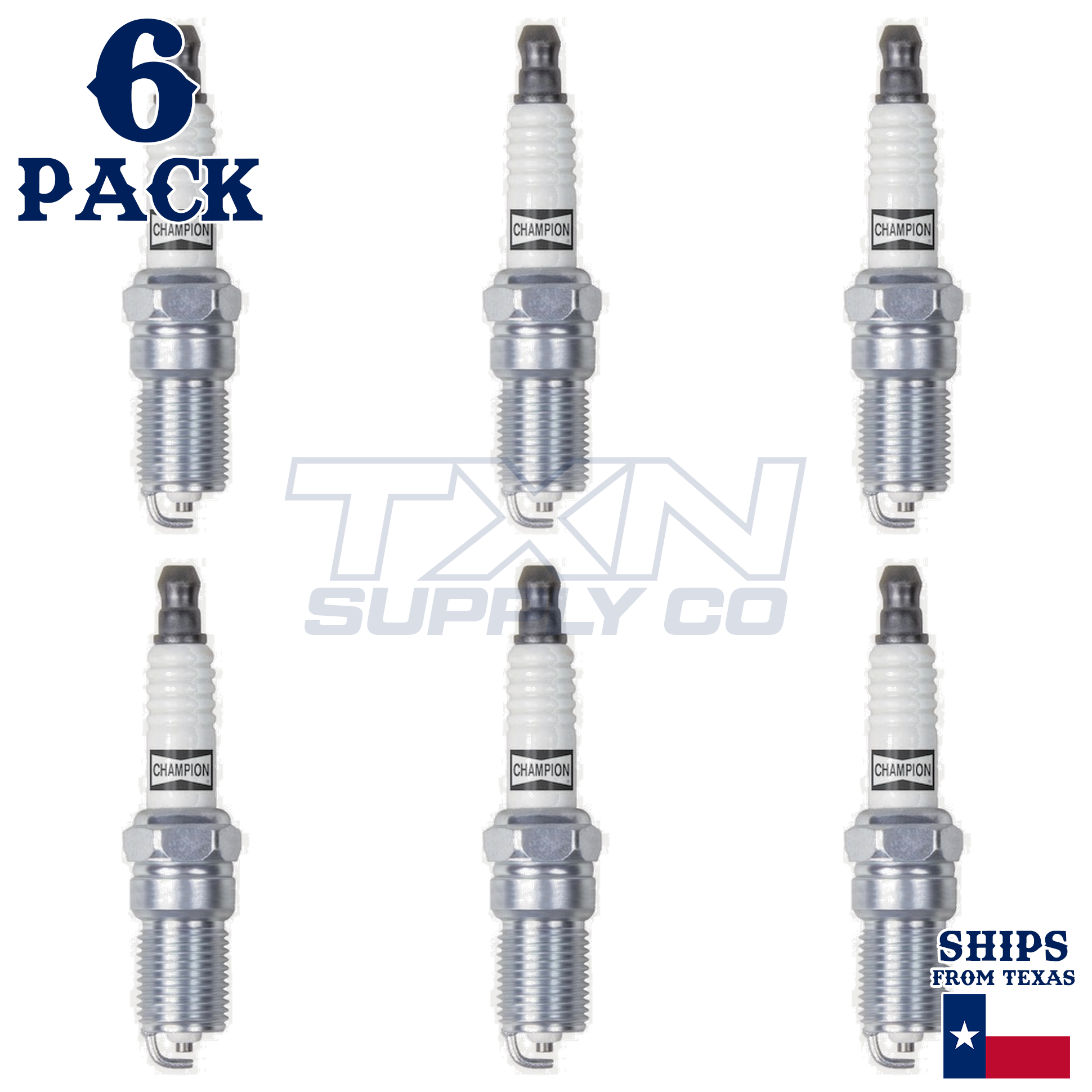 Champion 401 Copper Plus Spark Plug RS12YC - 6 Pack - Image 1