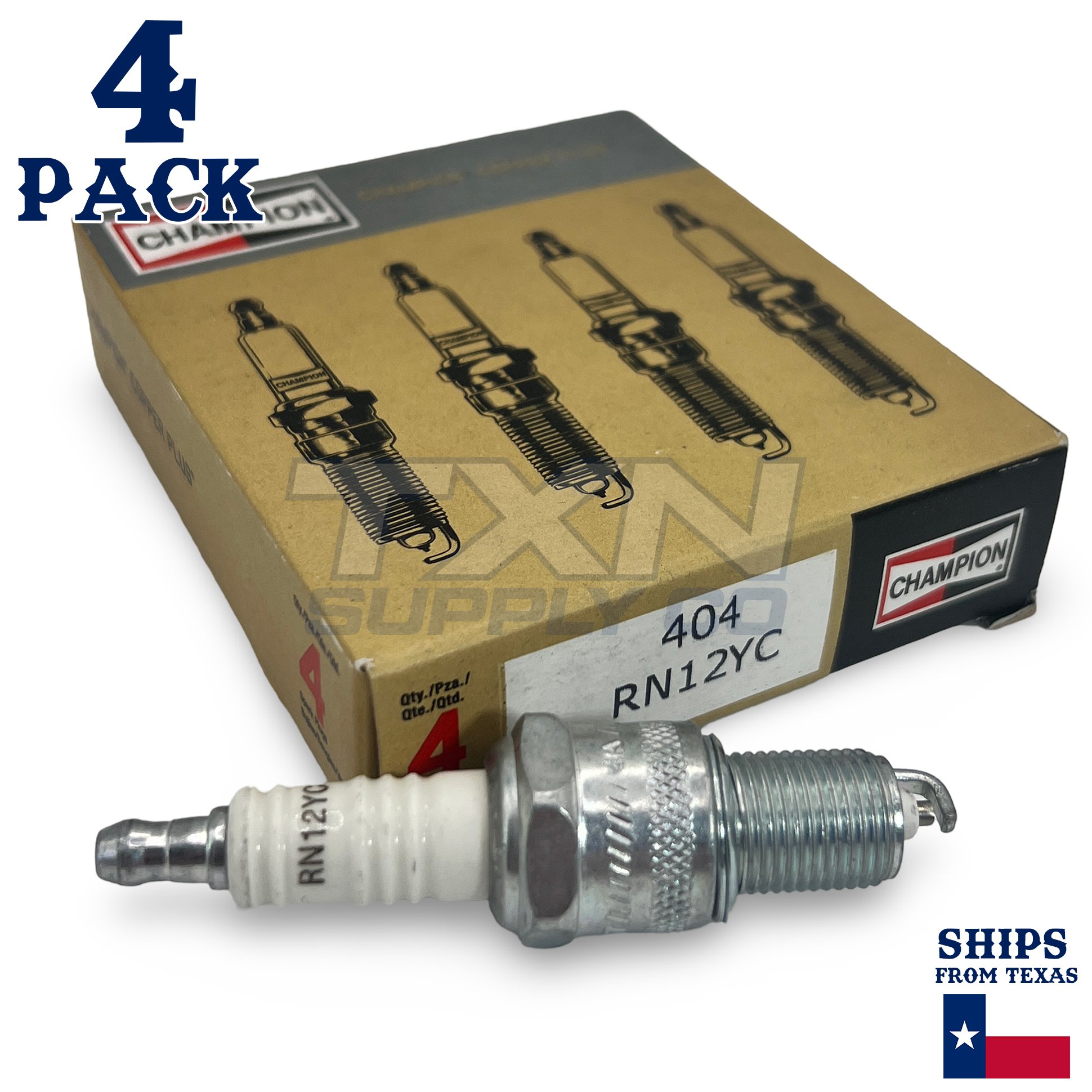 4 Pack Champion Spark Plug - For 1995-1998 FXD Dyna Super Glide Harley-Davidson - Image 1