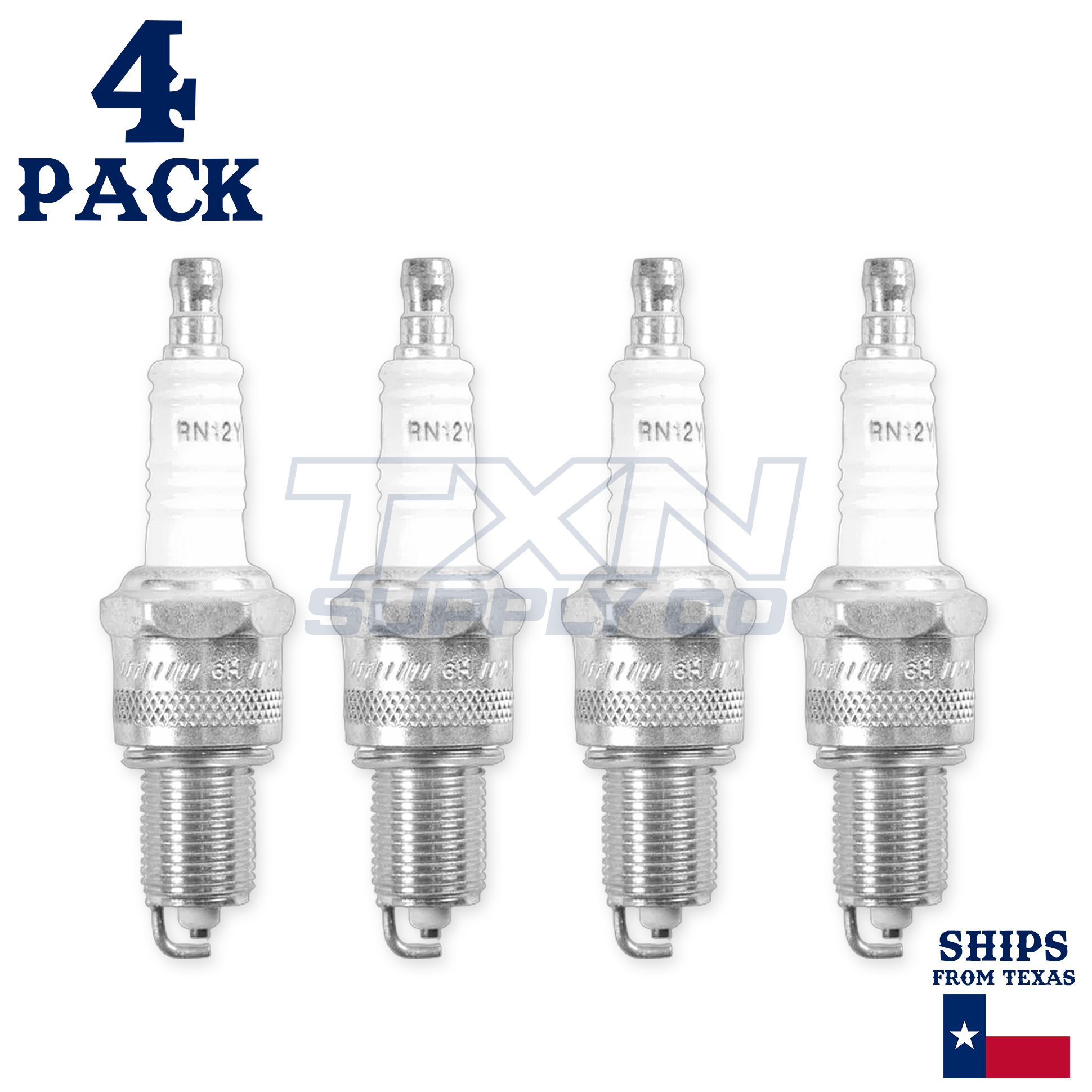 4 Pack Champion Spark Plug - For 1995-1998 FXD Dyna Super Glide Harley-Davidson - Image 2