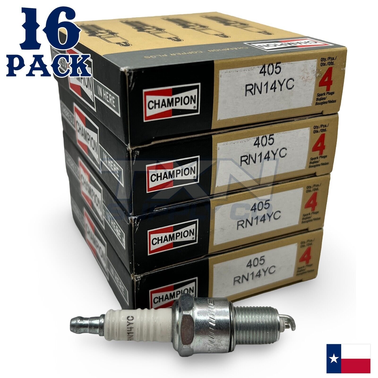 Champion 405 Copper Plus Spark Plug RN14YC - 16 Pack - Image 1