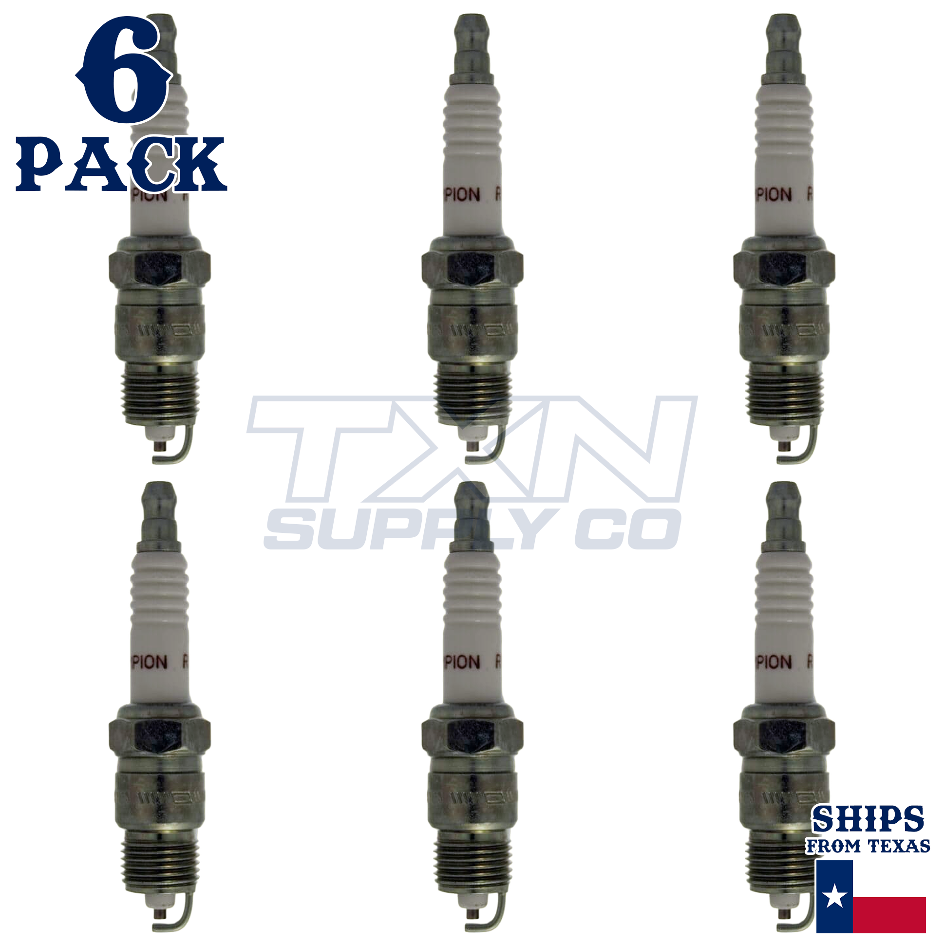Champion 406 Spark Plugs 6 Pack - Image 1