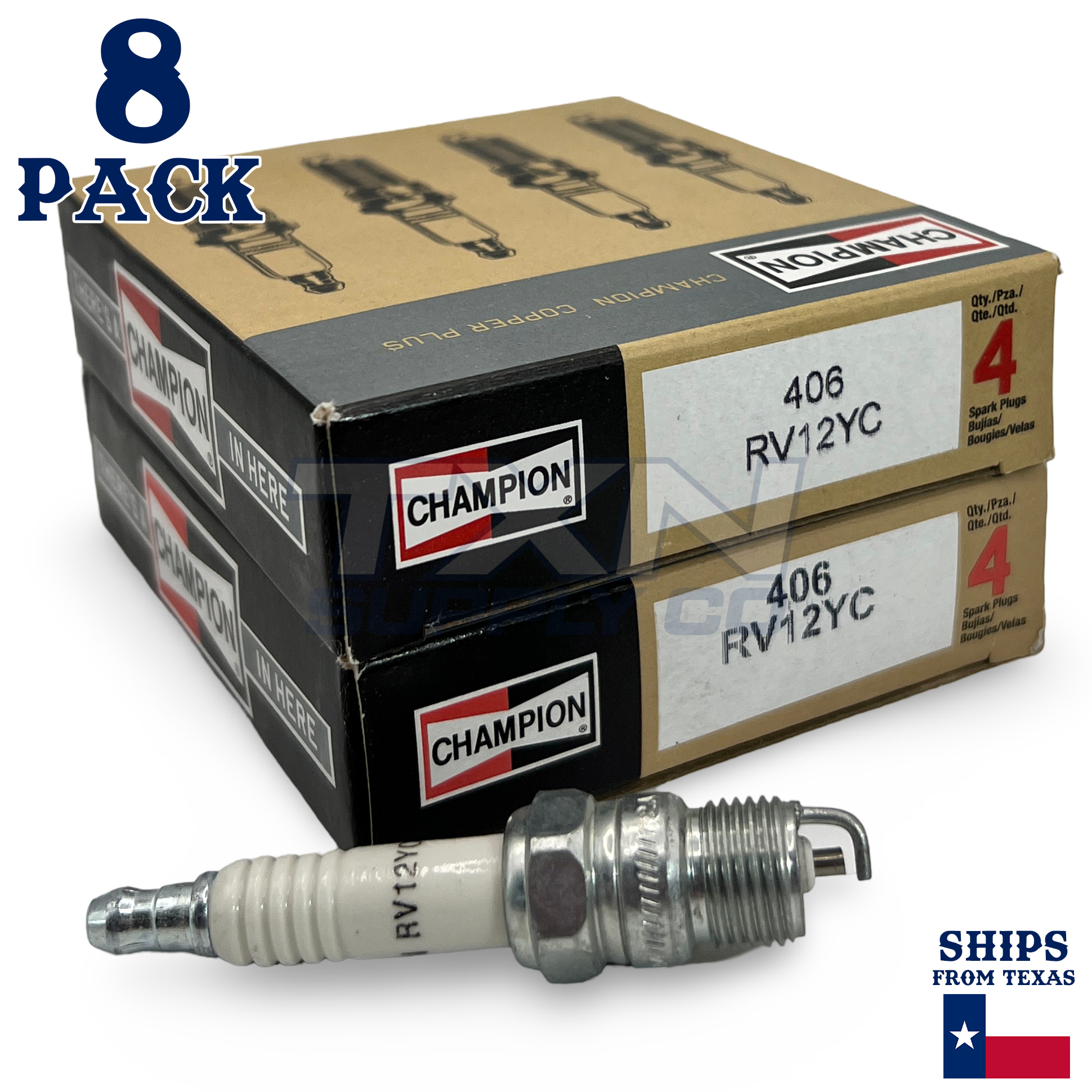 Champion 406 Spark Plugs 8 Pack - Image 1