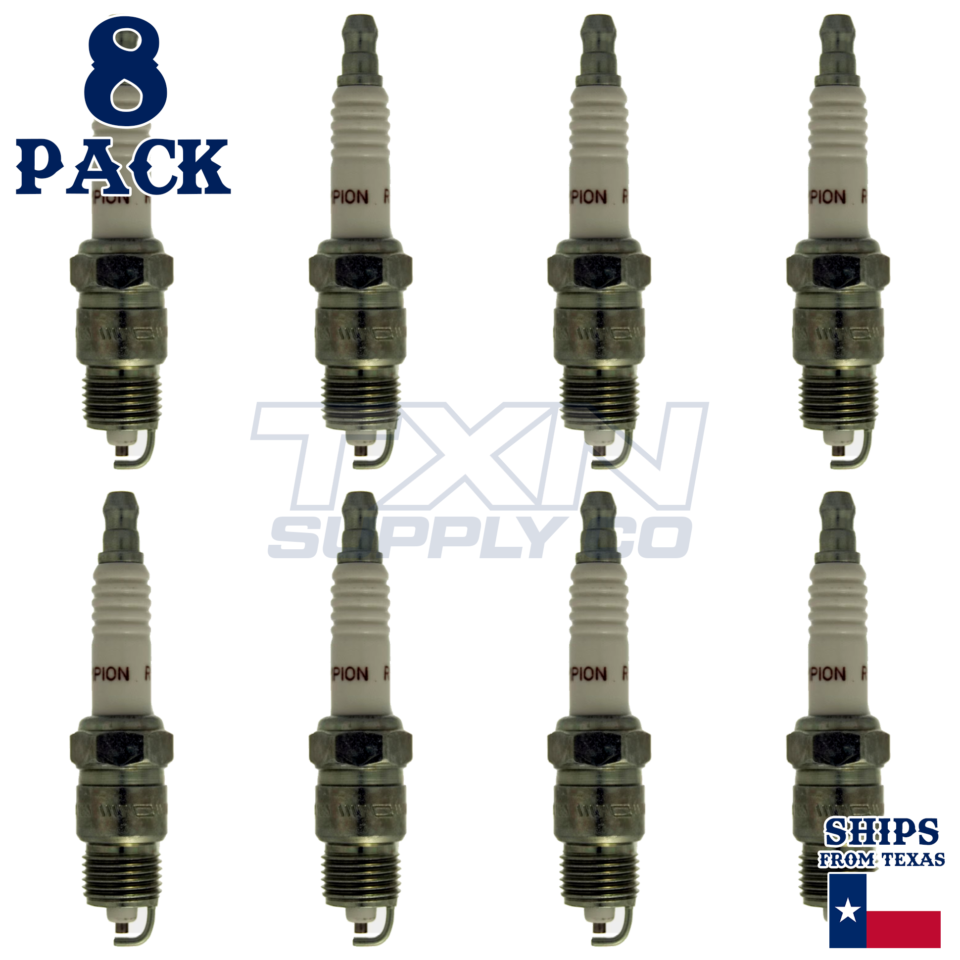 8 Pack Spark Plugs Champion Copper Set for CHEVROLET K2500 1991-1995 V8-7.4L - Image 2