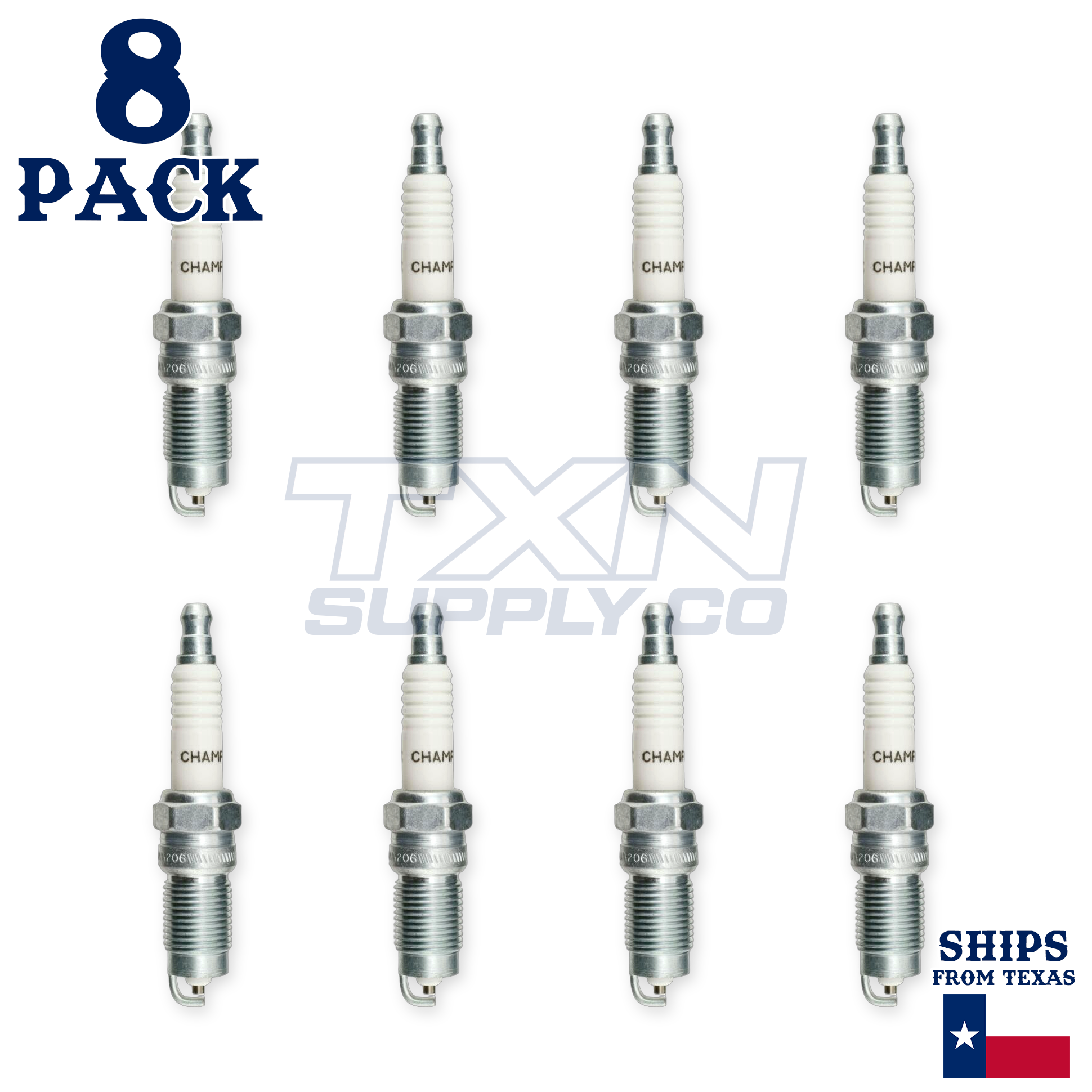 Champion 407 Copper Plus Spark Plugs RS14LC - 8 Pack - Image 2