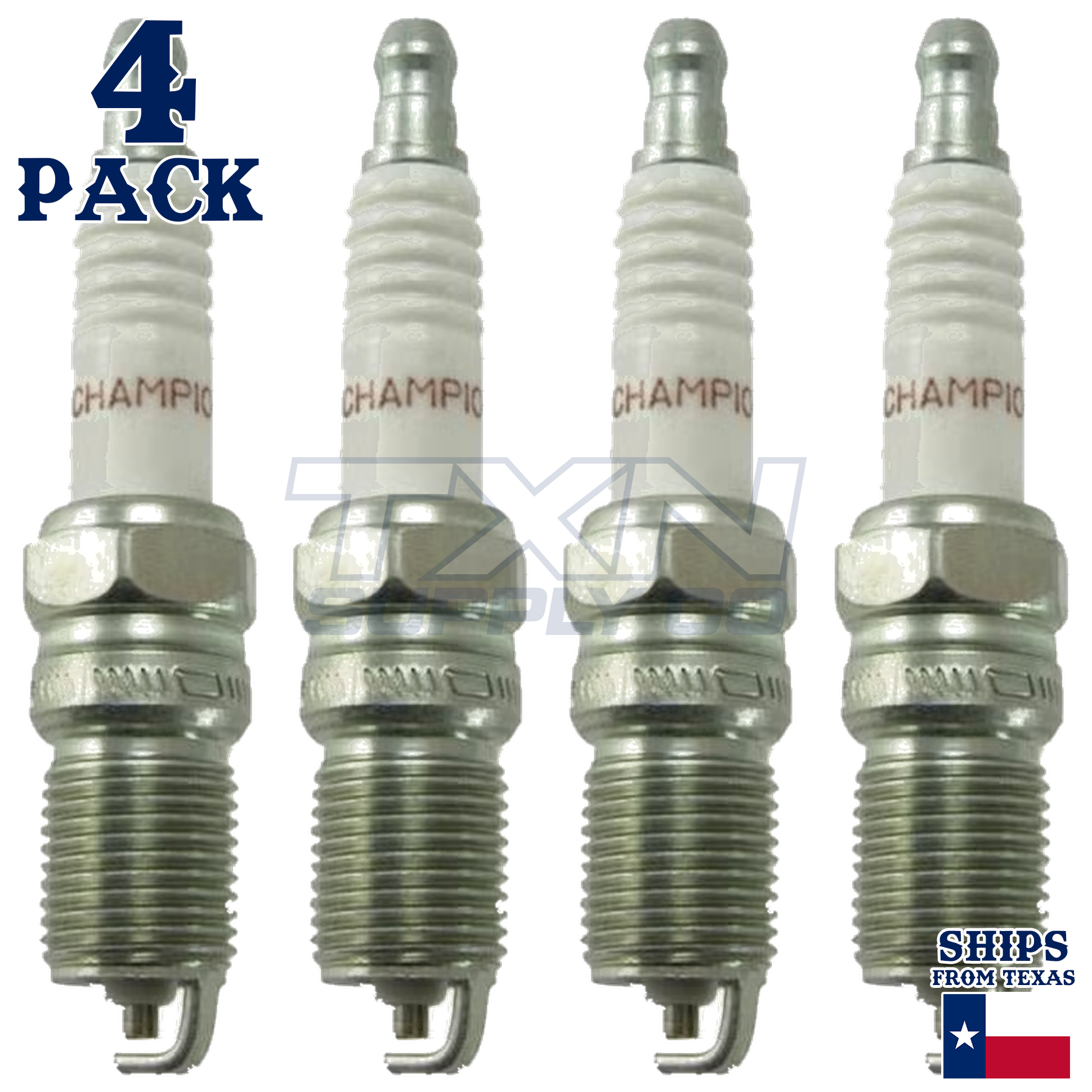 4 Pack Champion Copper Plus Spark Plugs for 1999-2003 Chevrolet S10 2.2L L4 - Image 2