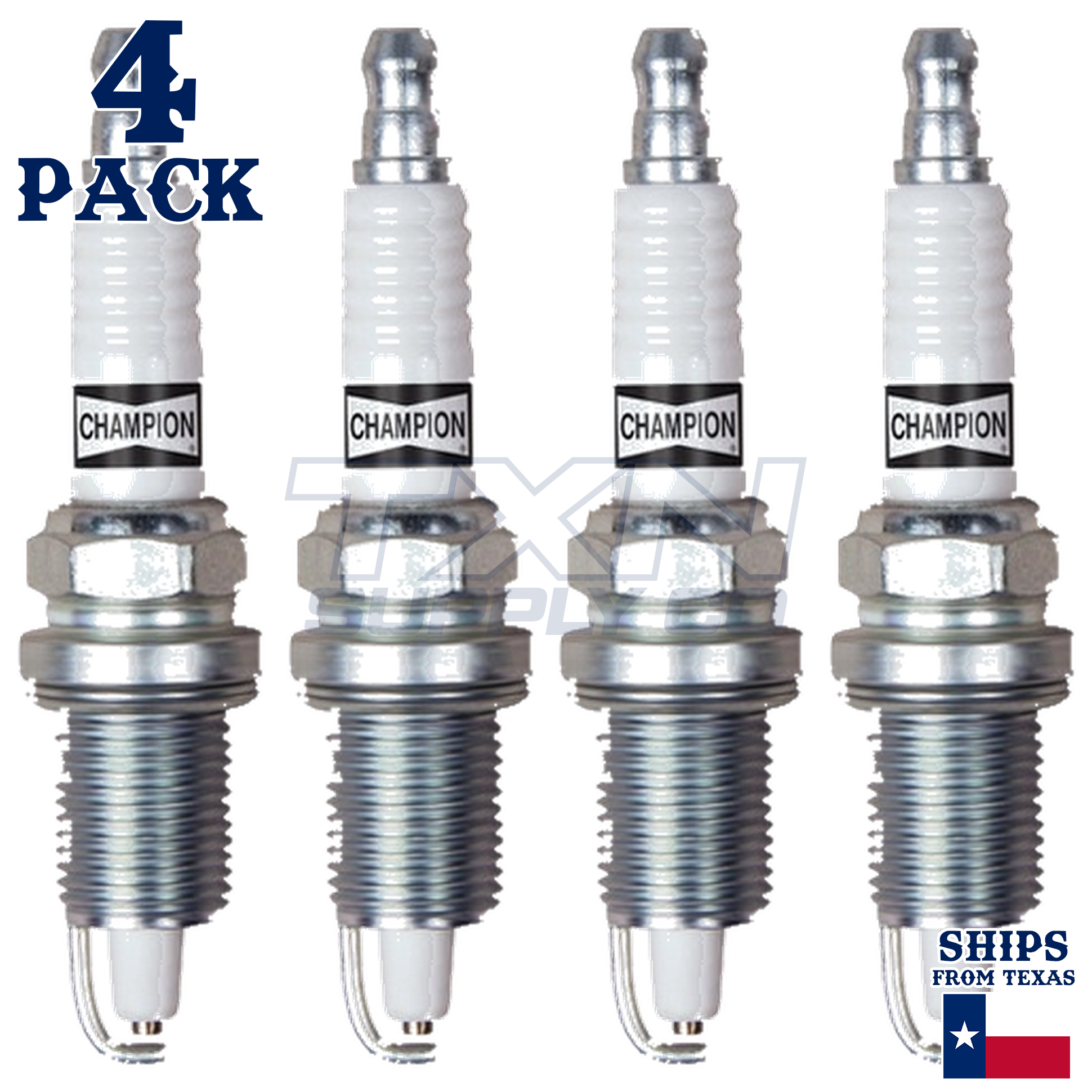 Champion 412 Copper Plus Spark Plug RC12LYC - 4 Pack - Image 1