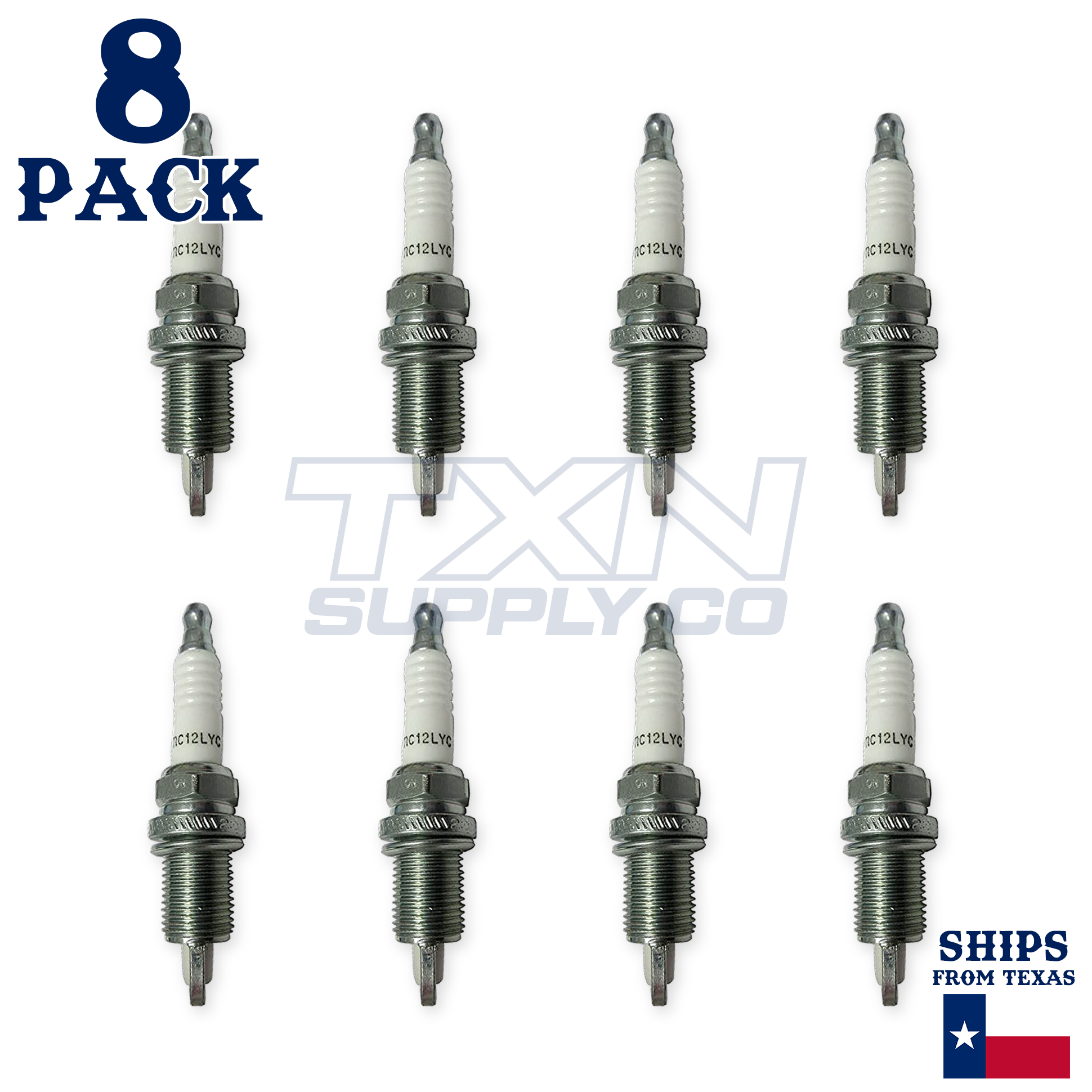 Champion 412 Copper Plus Spark Plug RC12LYC - 8 Pack - Image 2