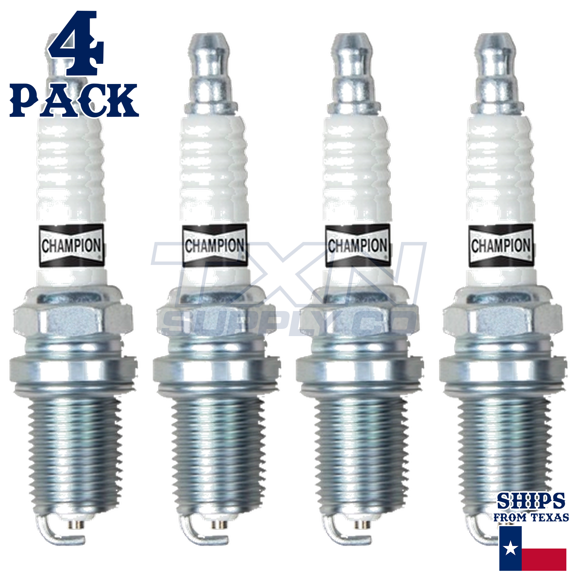 4 Pack Champion Copper Plus Spark Plugs for 1993-2002 Saturn SC1 1.9L L4 - Image 2